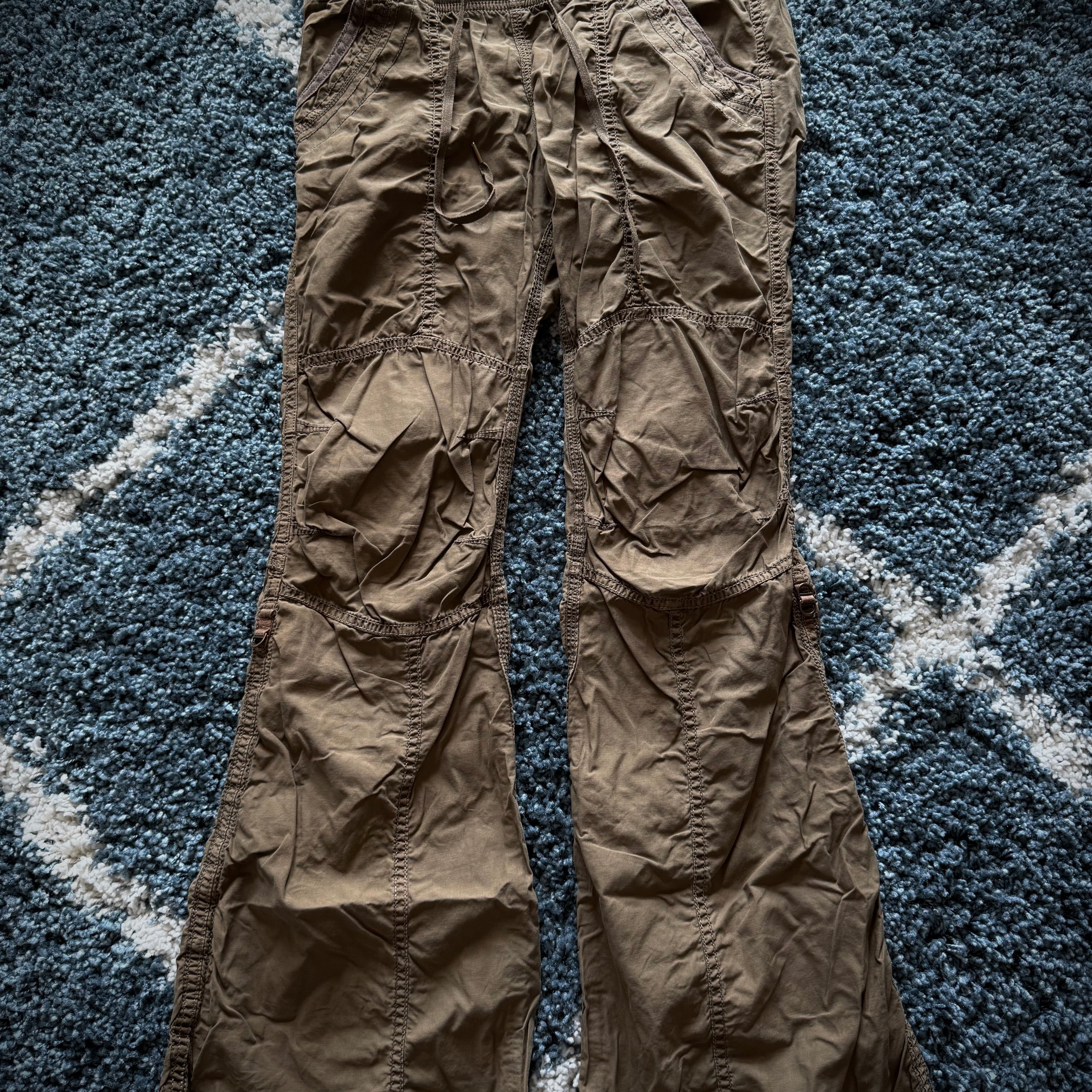 G.O.A Military flared khaki cargo pants