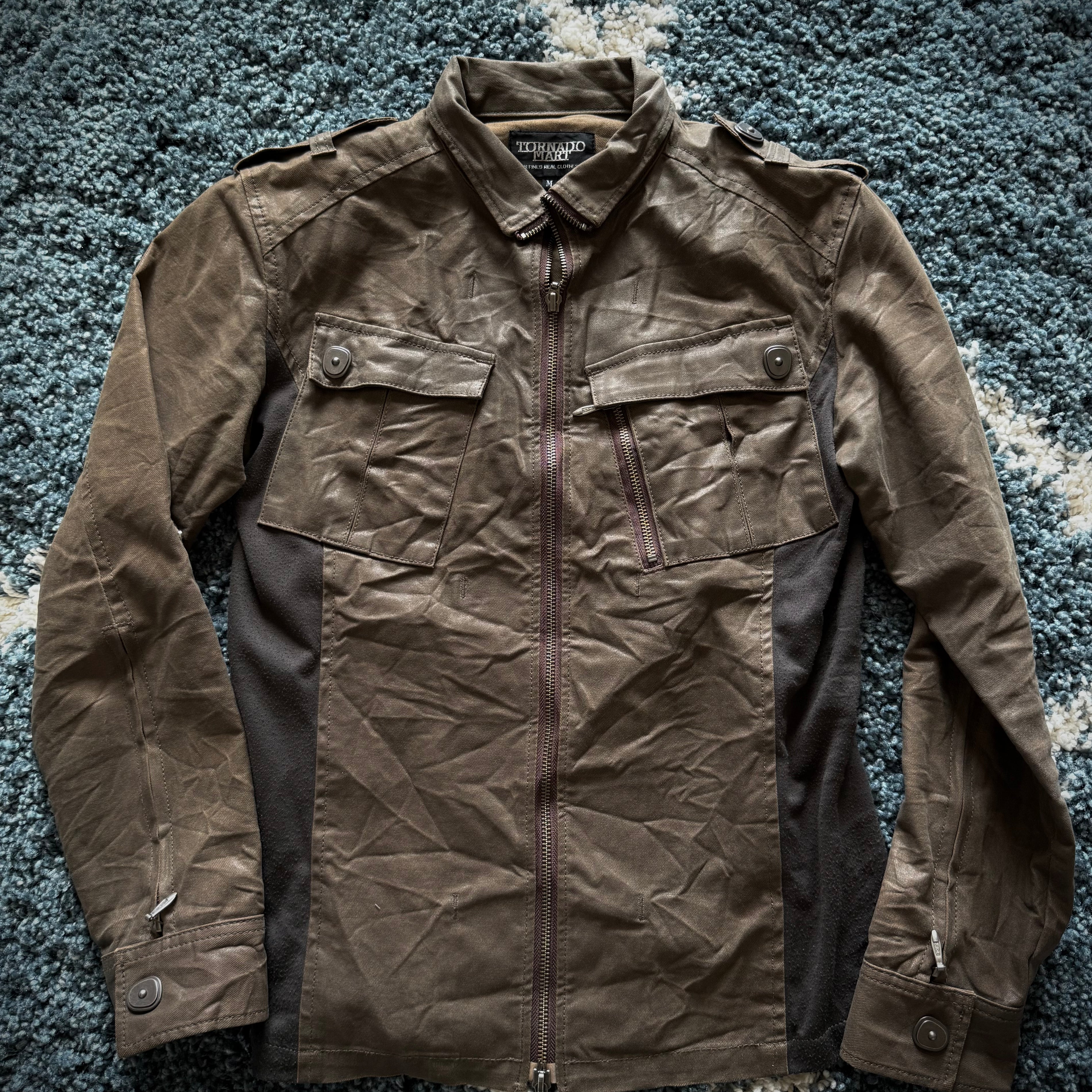 Tornado Mart waxed Gas mask jacket