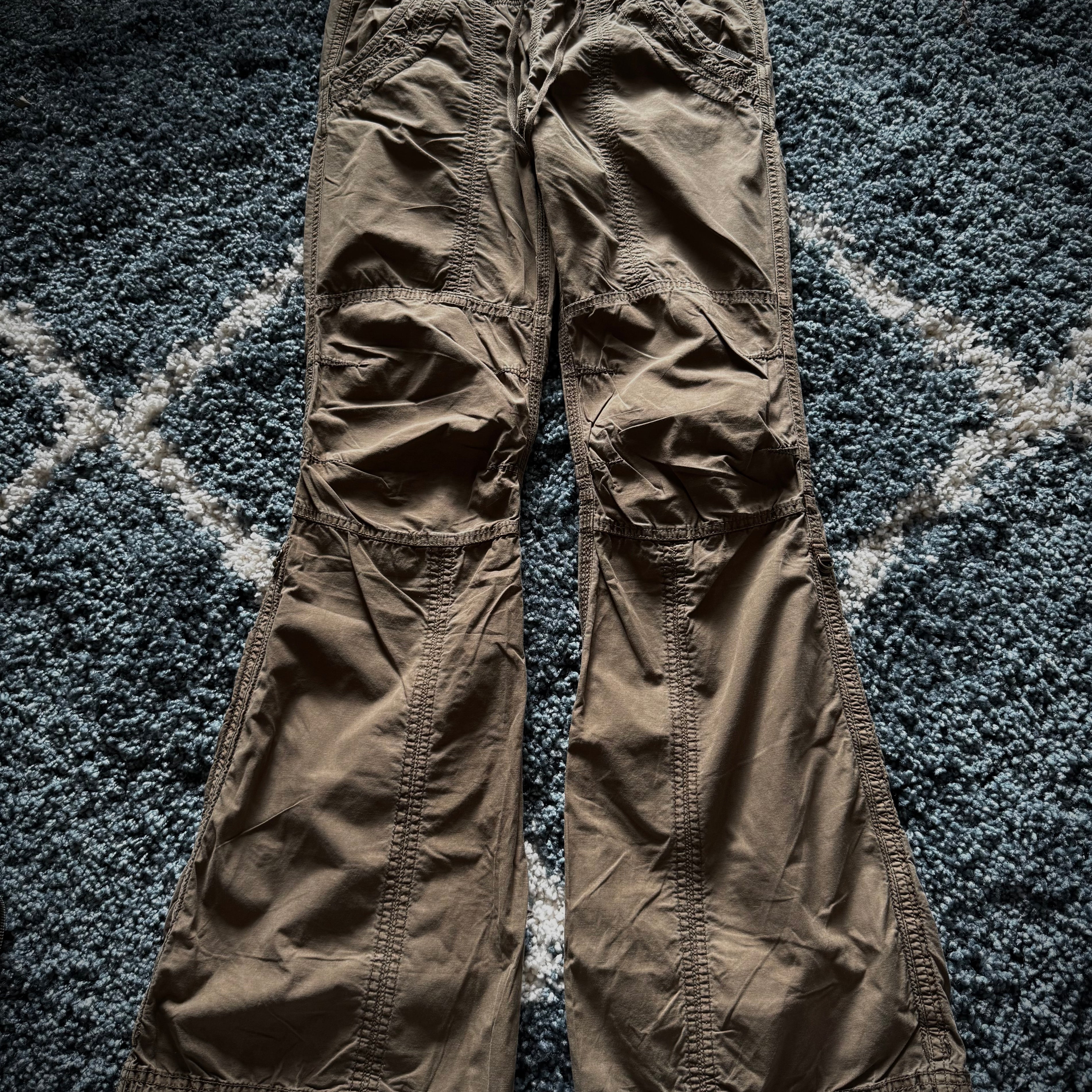 G.O.A Khaki Military Flared Cargo Pants