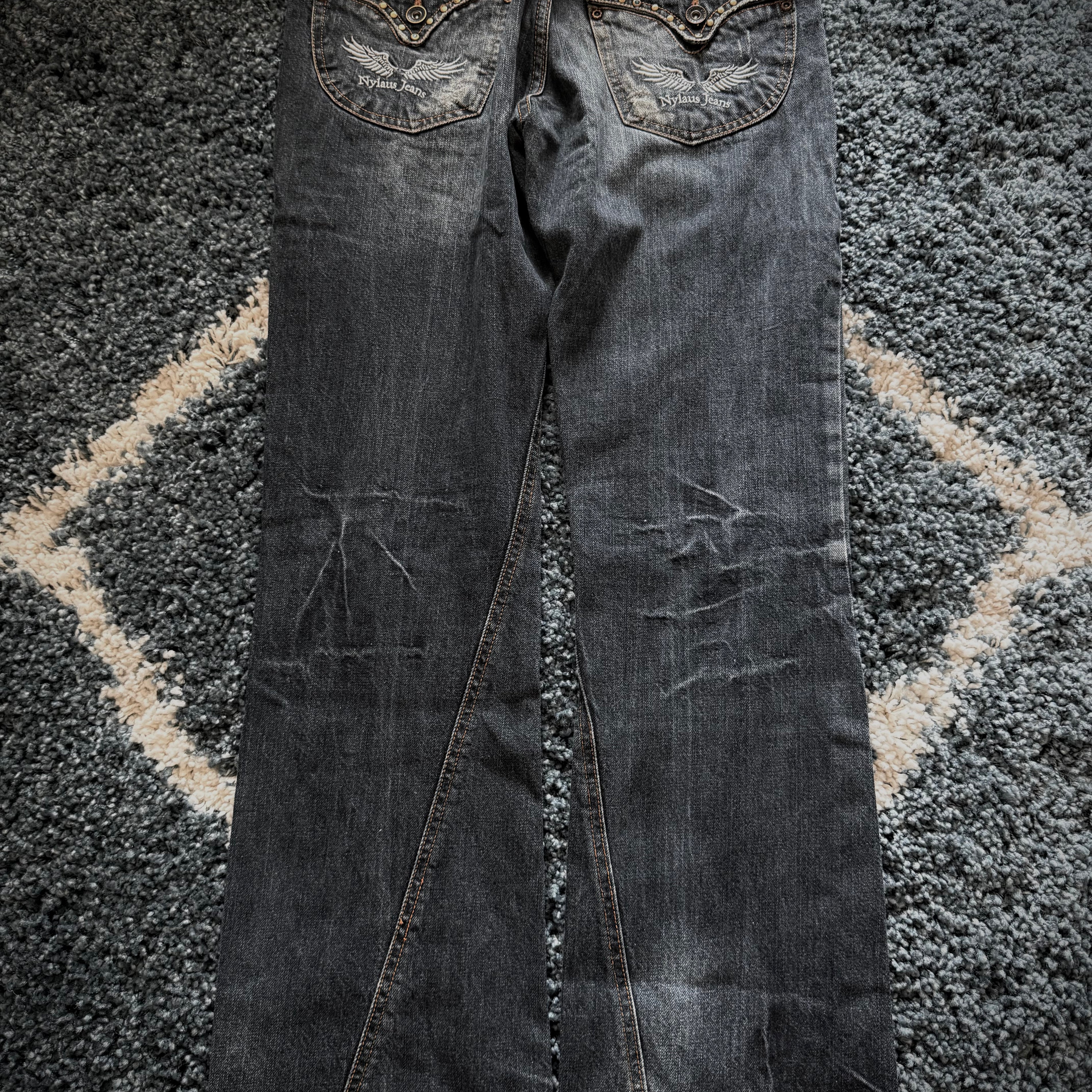 Nylaus spiral flared jeans