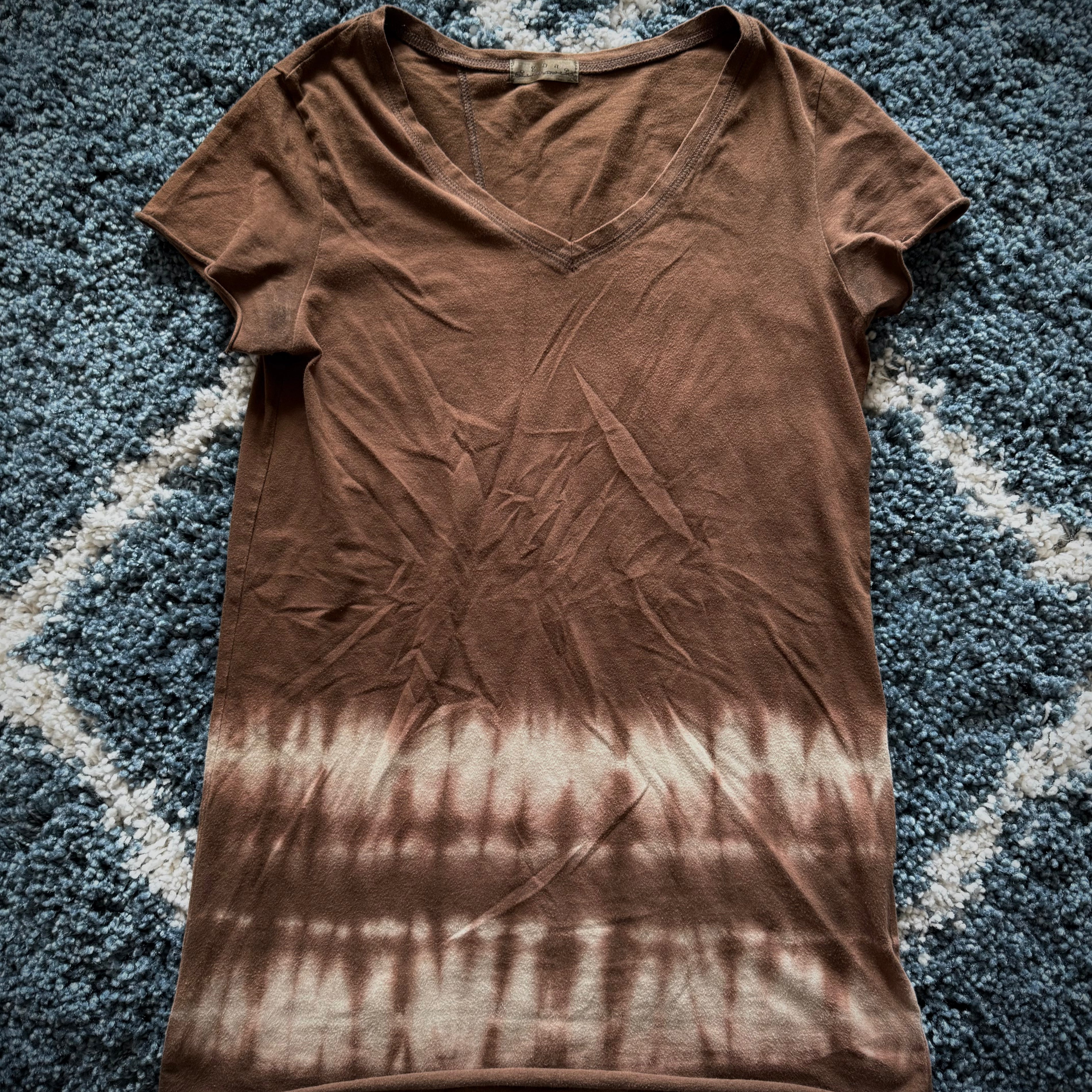 G.O.A tie dye asymmetrical backstitch shirt