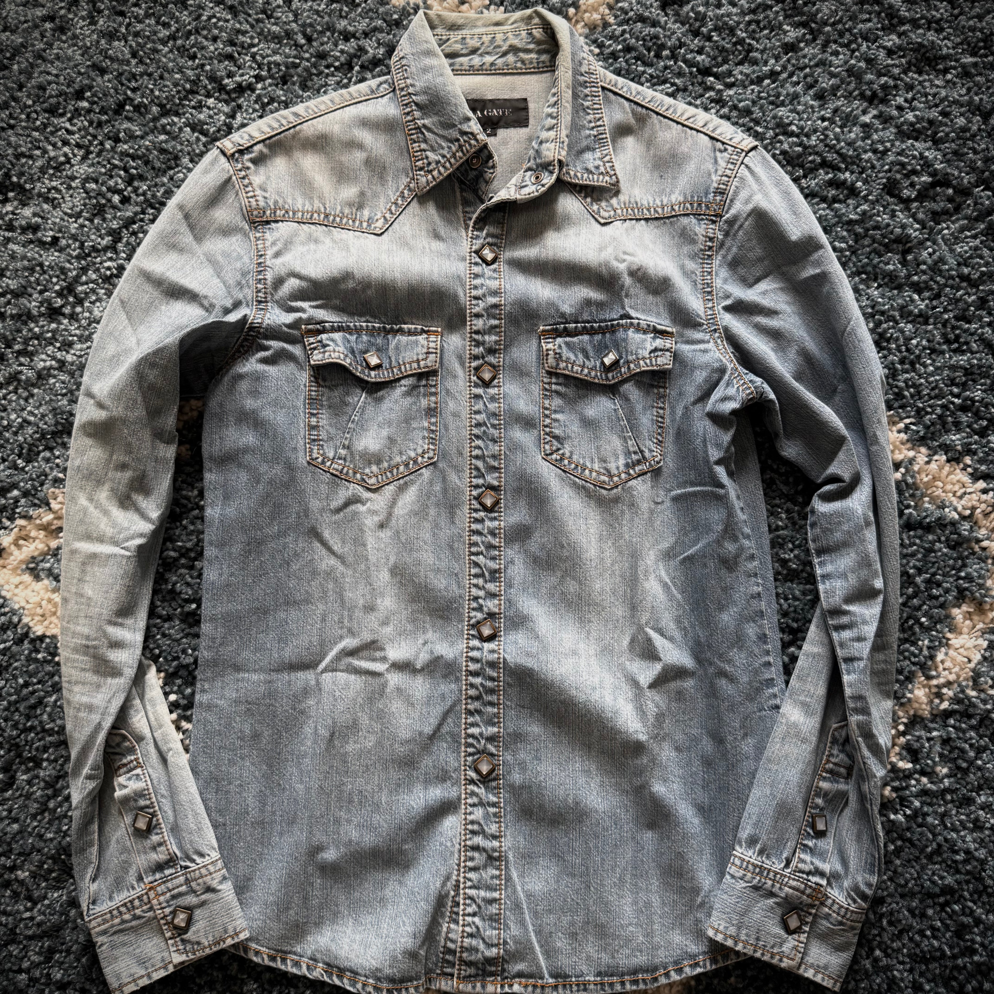 La Gate crystal denim jacket