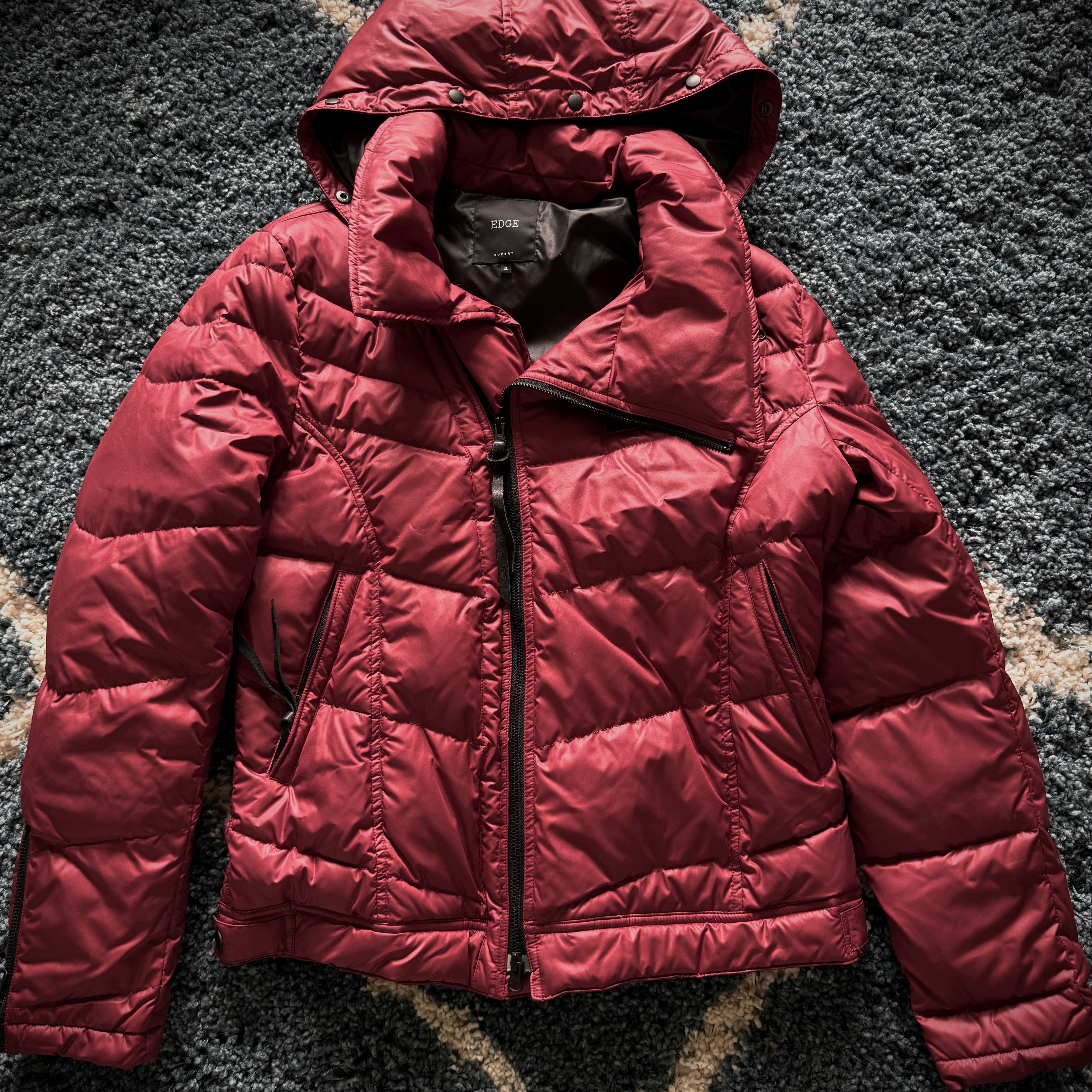 Edge Rupert asymmetrical zipper ninja bloodmoon puffer jacket