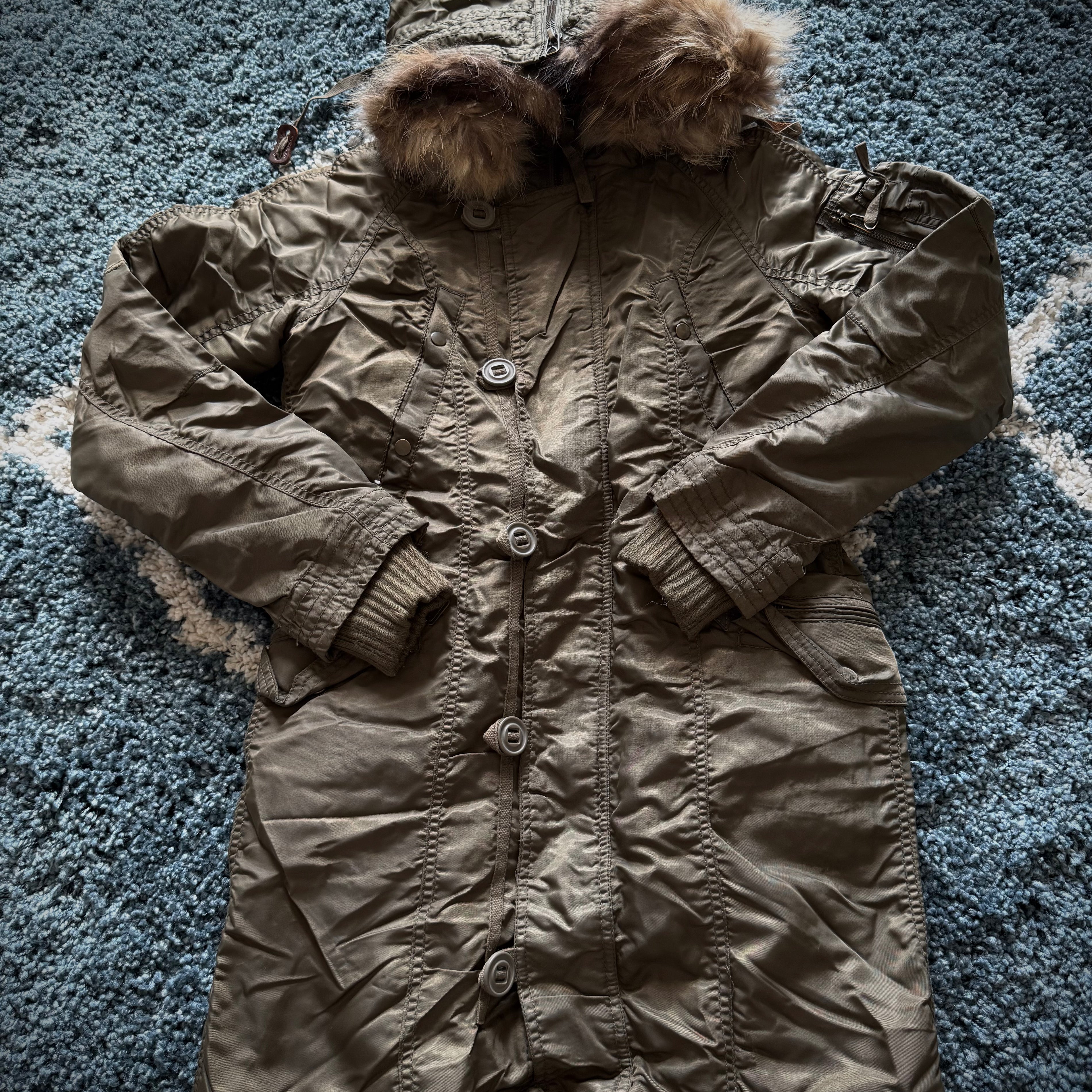 G.O.A Raccoon split fur coat