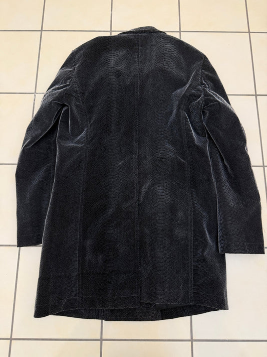 Yasuyuki Ishii Napoleon Micro Suede Vampire Python Blazer Jacket - wintexarchive
