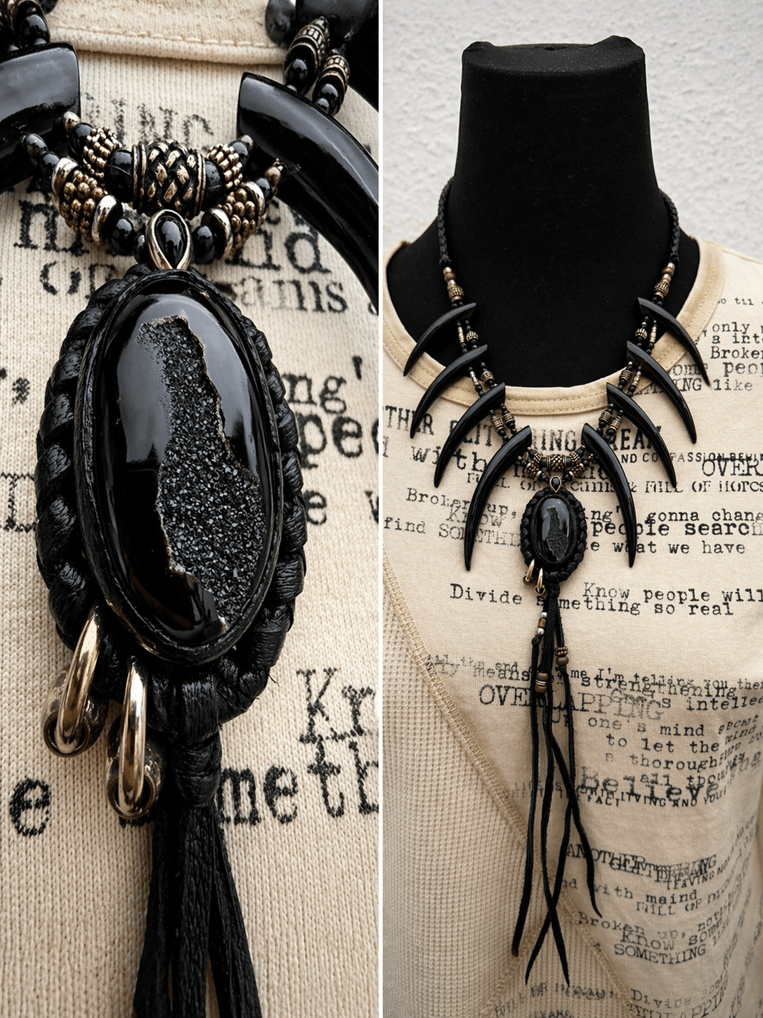 14th Addiction Glitter Fang Necklace - wintexarchive