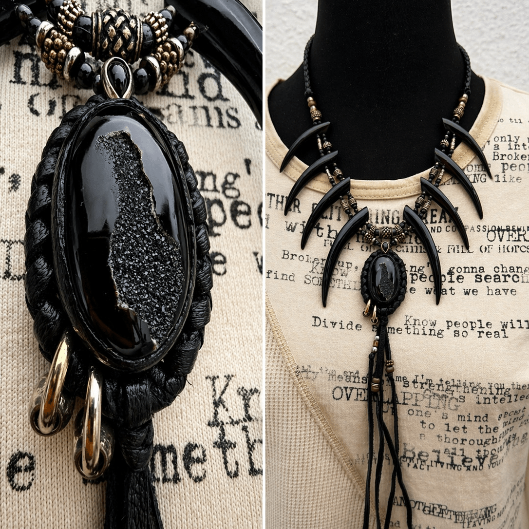14th Addiction Glitter Fang Necklace - wintexarchive