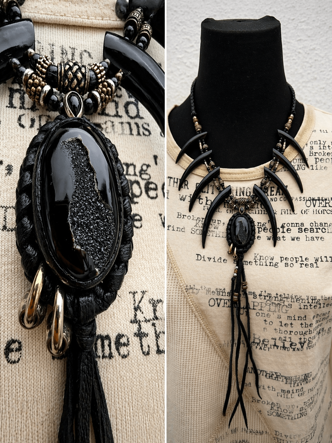 14th Addiction Glitter Fang Necklace - wintexarchive