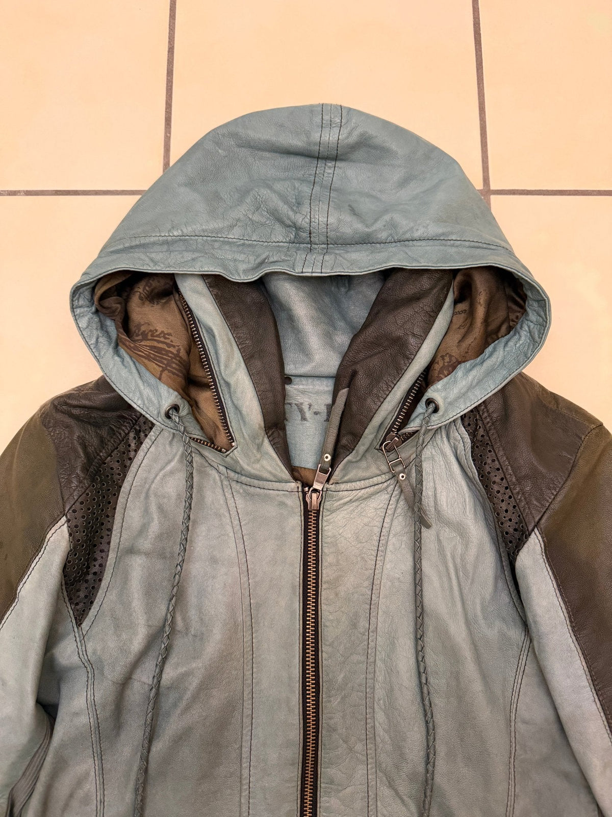14th Addiction Turquoise Bono TY-B:01 Bono Leather Jacket - wintexarchive