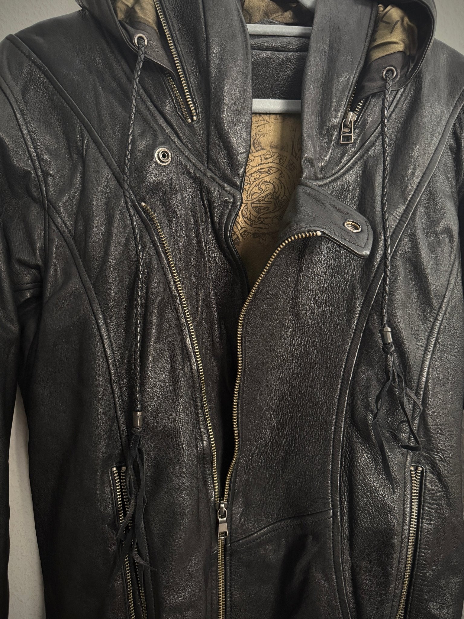 14th Addiction TY - B:02 Asymetrical Leather Bono Jacket - wintexarchive