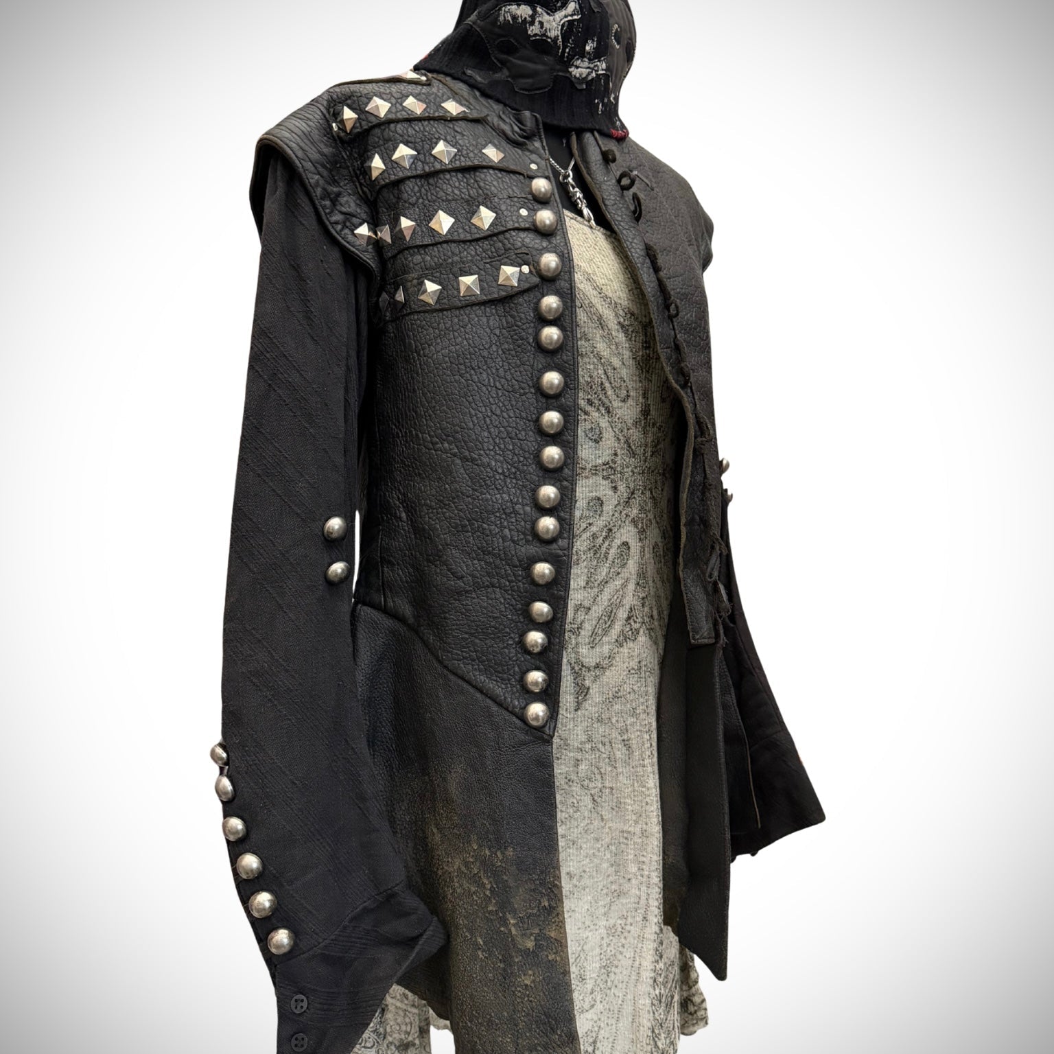 1of1 Napoleon Studded Asymetrical Leather Jacket - wintexarchive