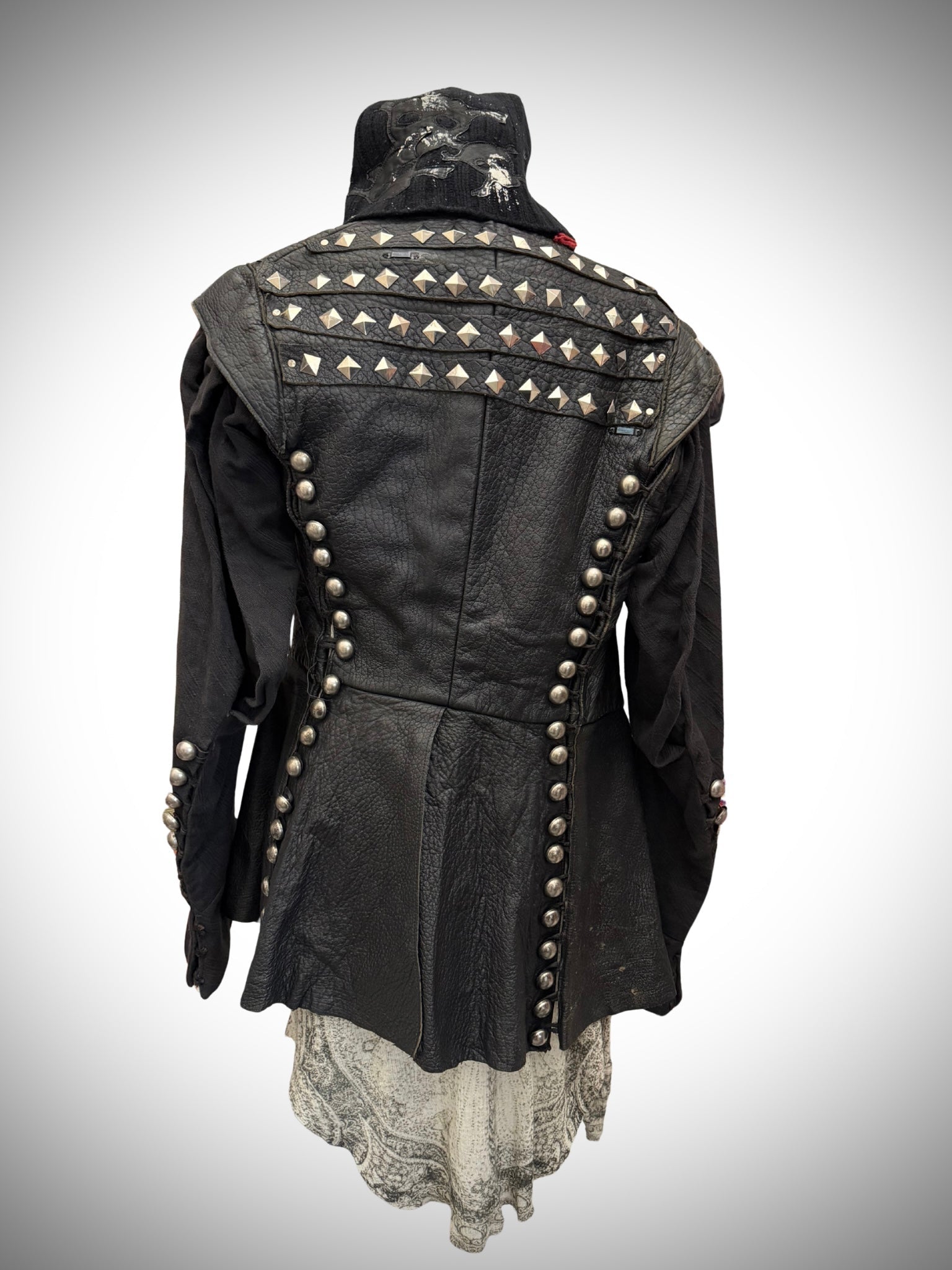 1of1 Napoleon Studded Asymetrical Leather Jacket - wintexarchive