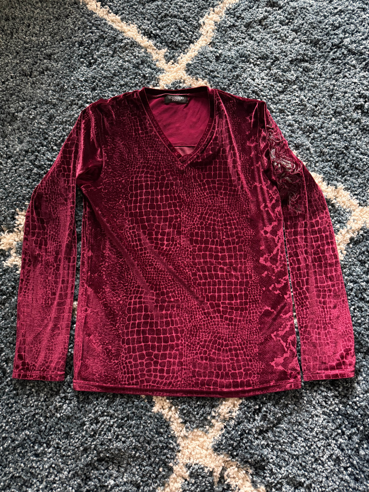 Tornado Mart Velour Tribal Royal Longsleeve