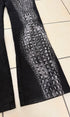5351 Pour Les Hommes Crocodile Flared Pants - wintexarchive