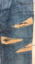 5351 Pour Les Hommes Distressed Python Flared Denim Pants - wintexarchive
