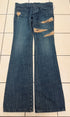 5351 Pour Les Hommes Distressed Python Flared Denim Pants - wintexarchive