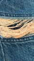 5351 Pour Les Hommes Distressed Python Flared Denim Pants - wintexarchive