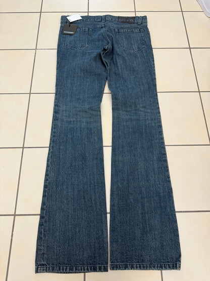 5351 Pour Les Hommes Distressed Python Flared Denim Pants - wintexarchive