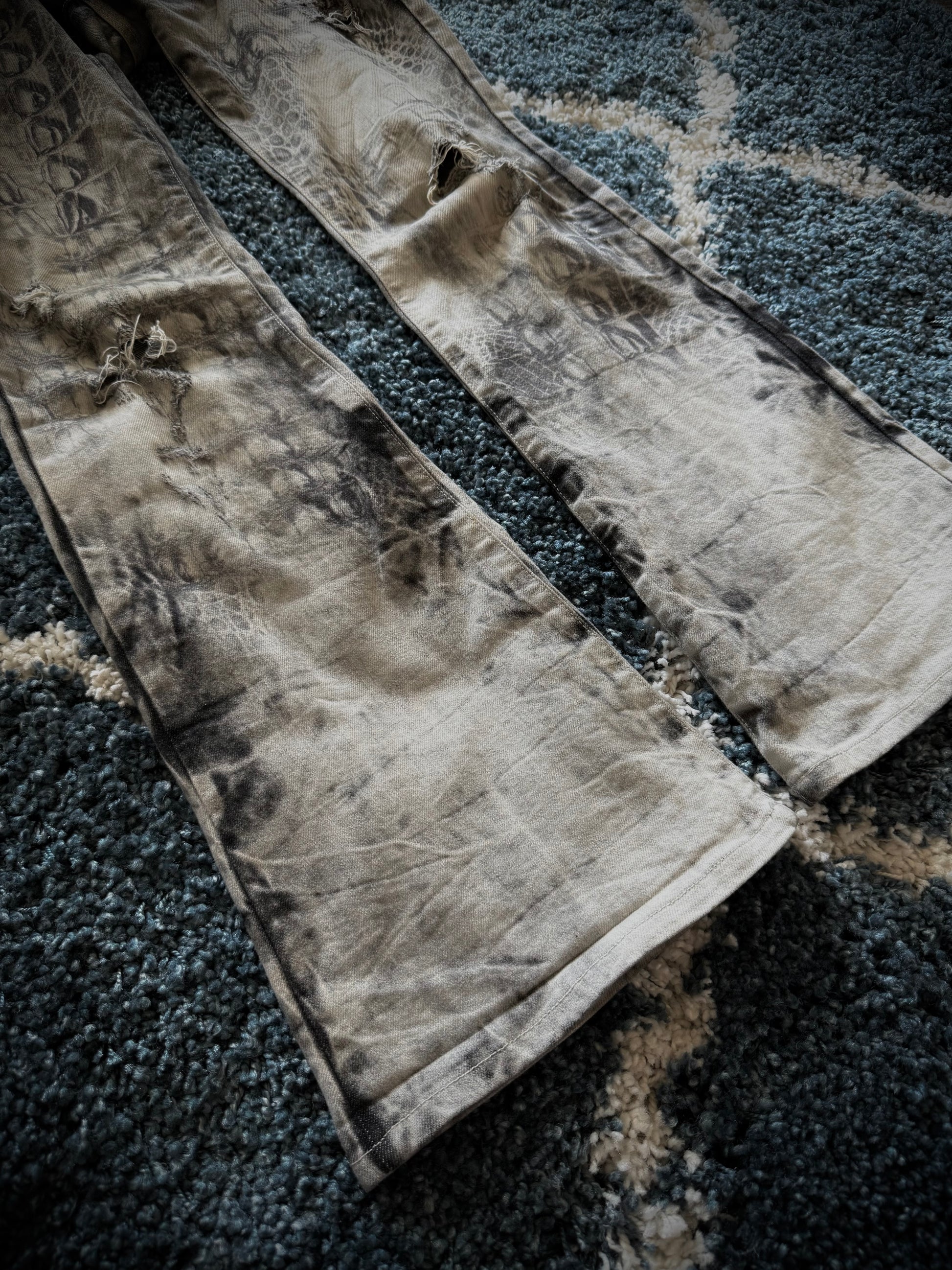 Tornado Mart Crocodile flared jeans
