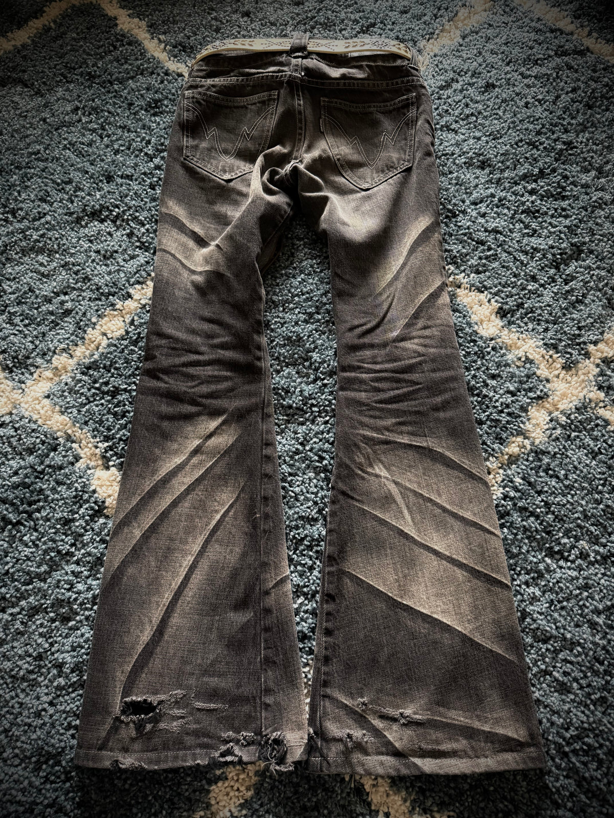 Tornado Mart Clawmark Laced Flared Pants