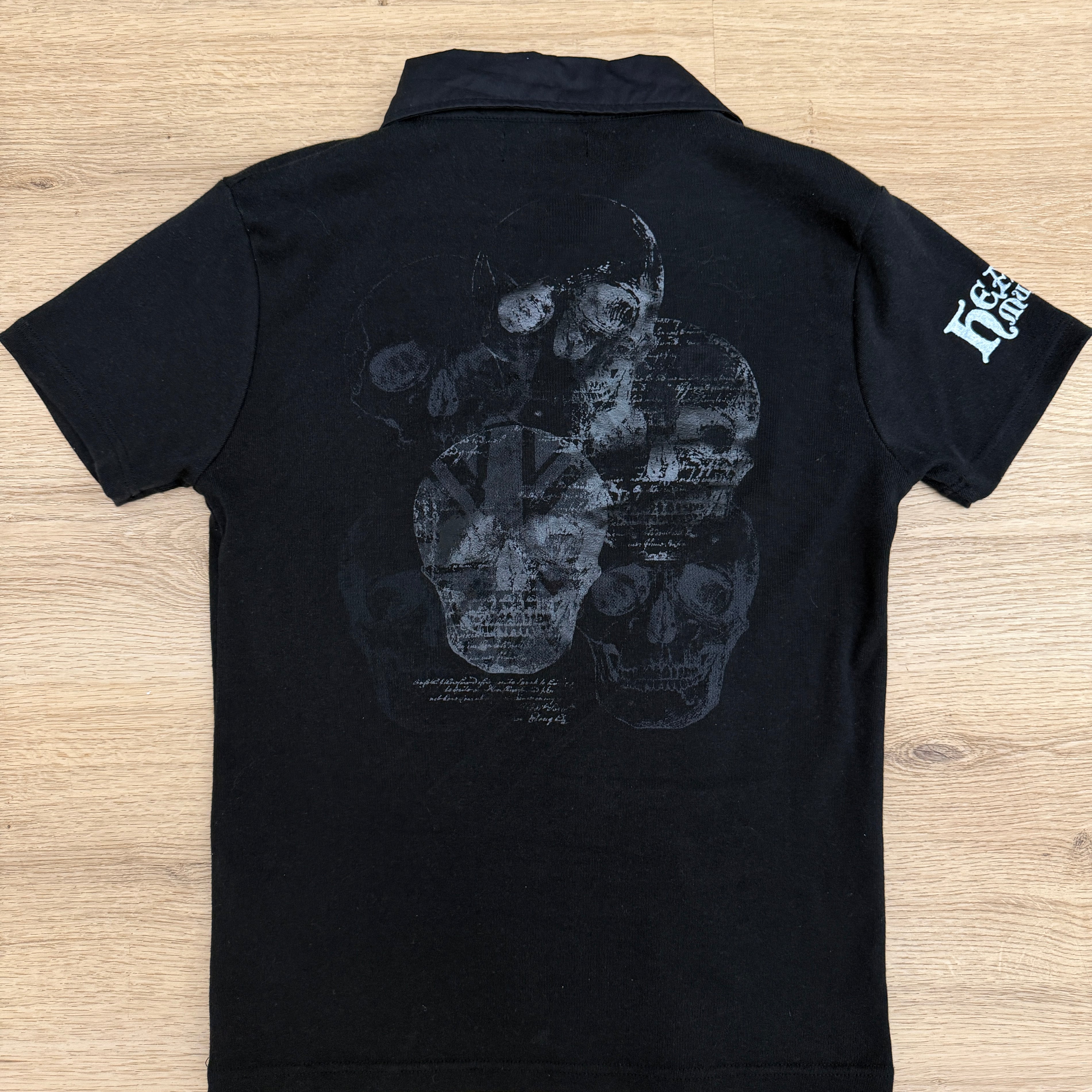 In The Attic Waxed Skull Polo Shirt