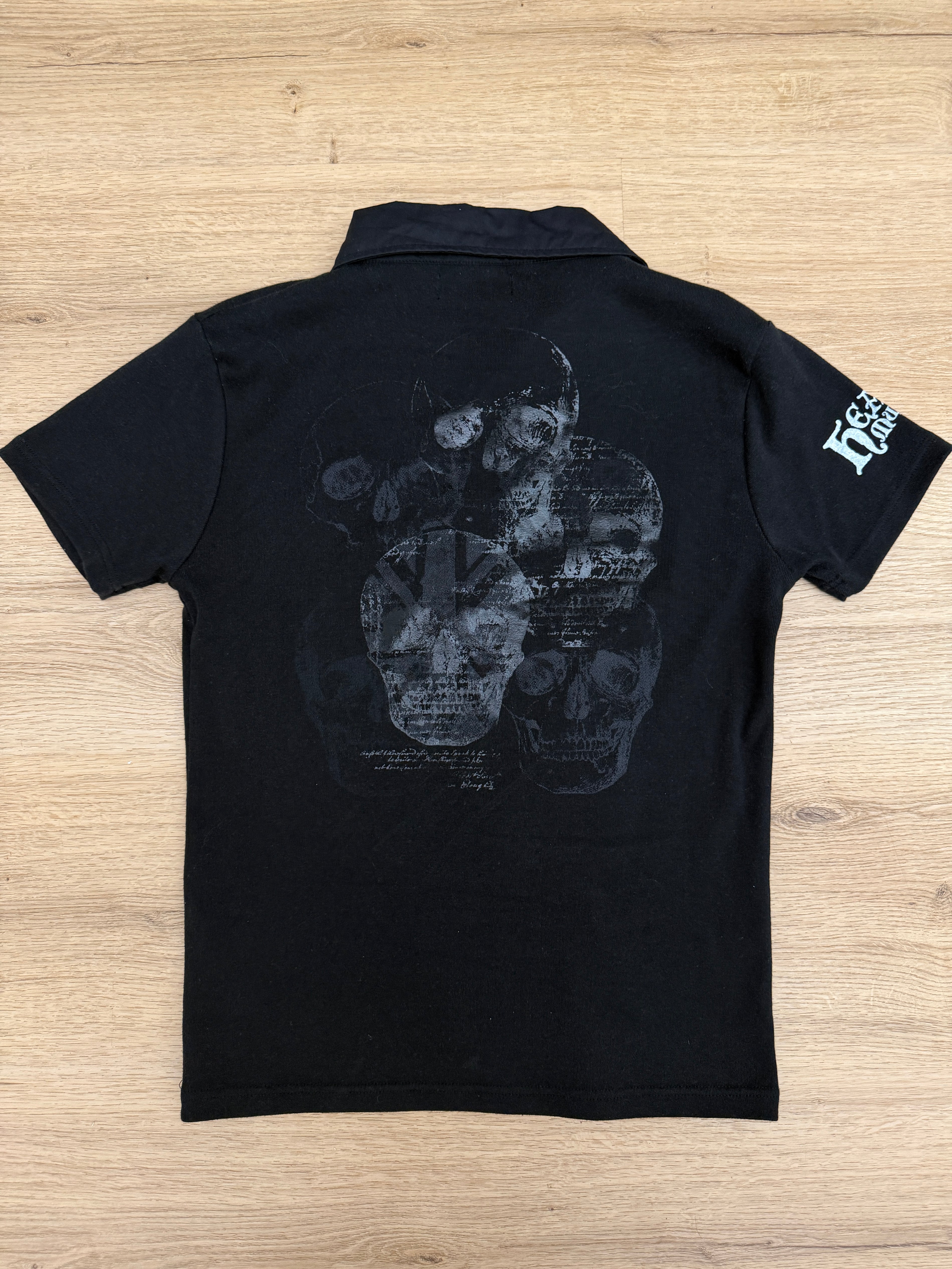 In The Attic Waxed Skull Polo Shirt
