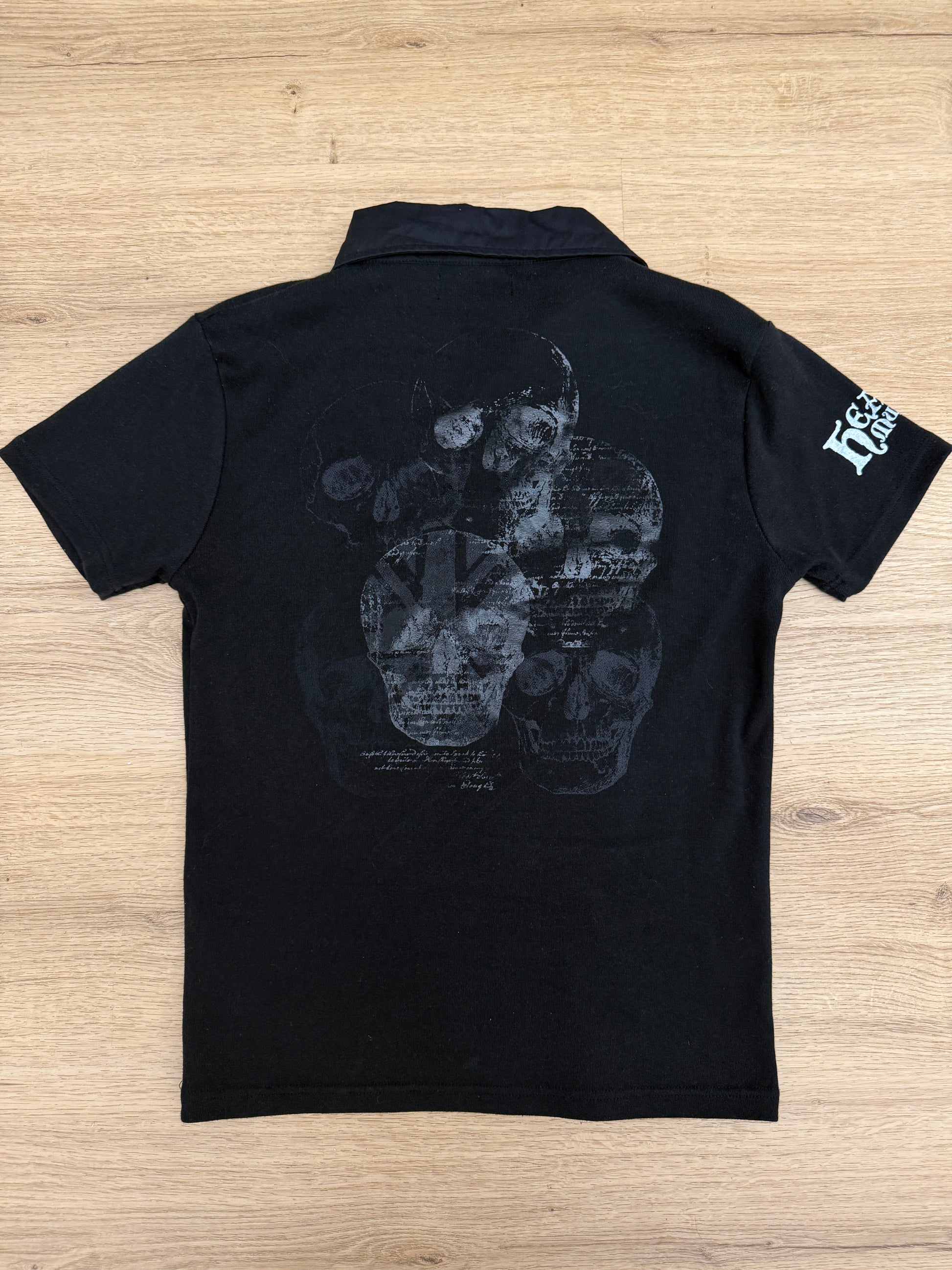 In The Attic Waxed Skull Polo Shirt