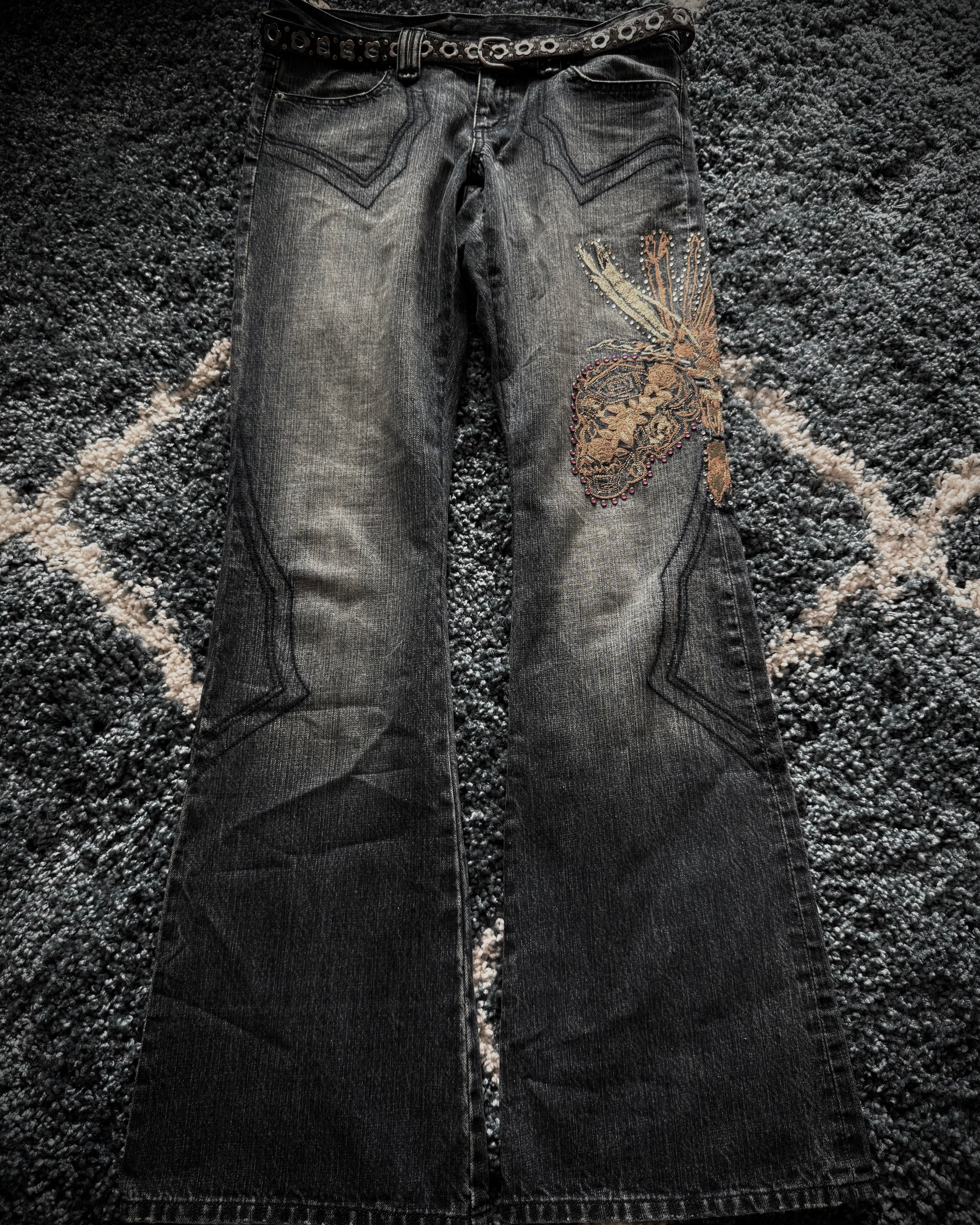 Tornado Mart Tribal flared Jeans