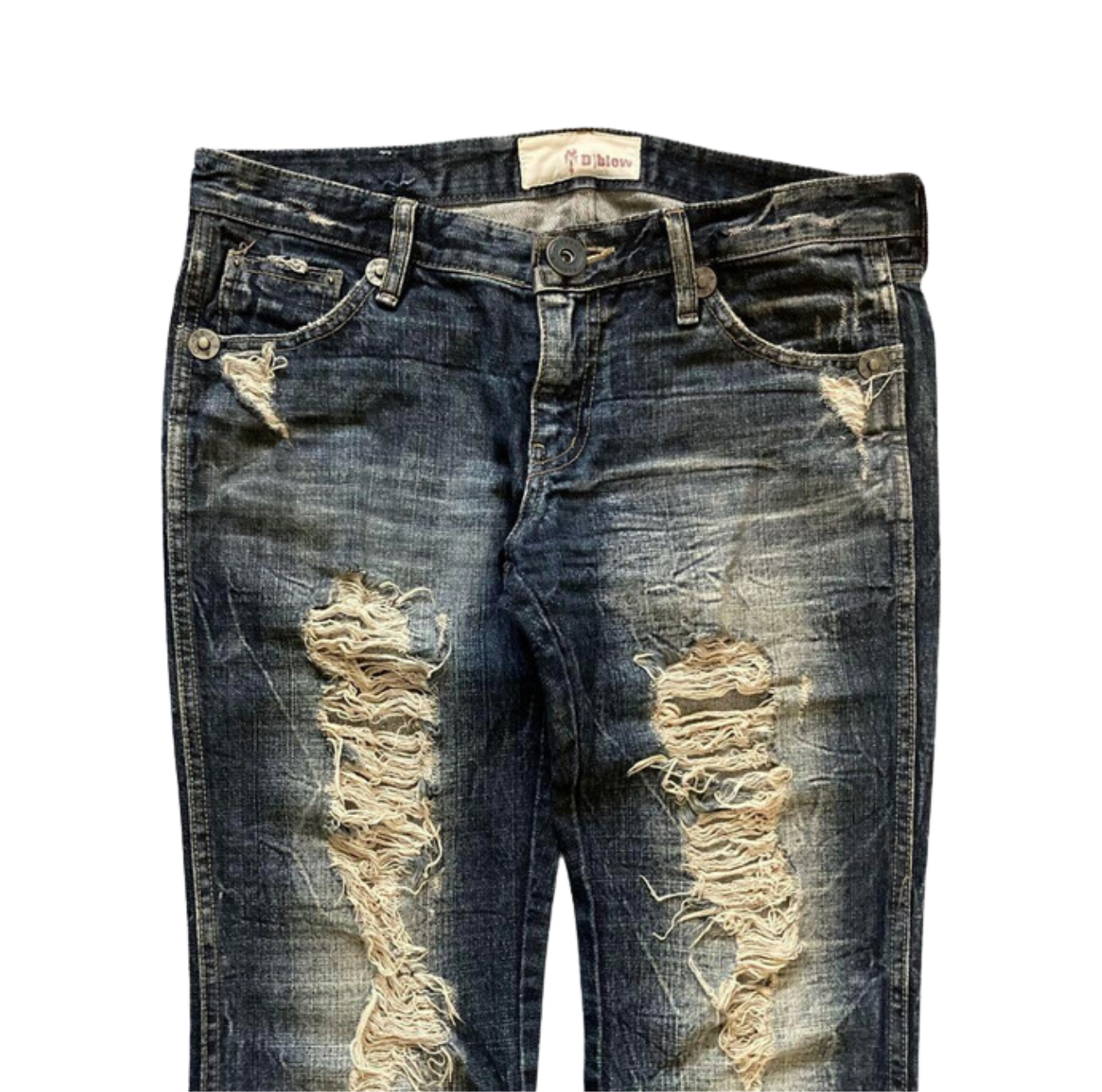 Distressed Flared Denim