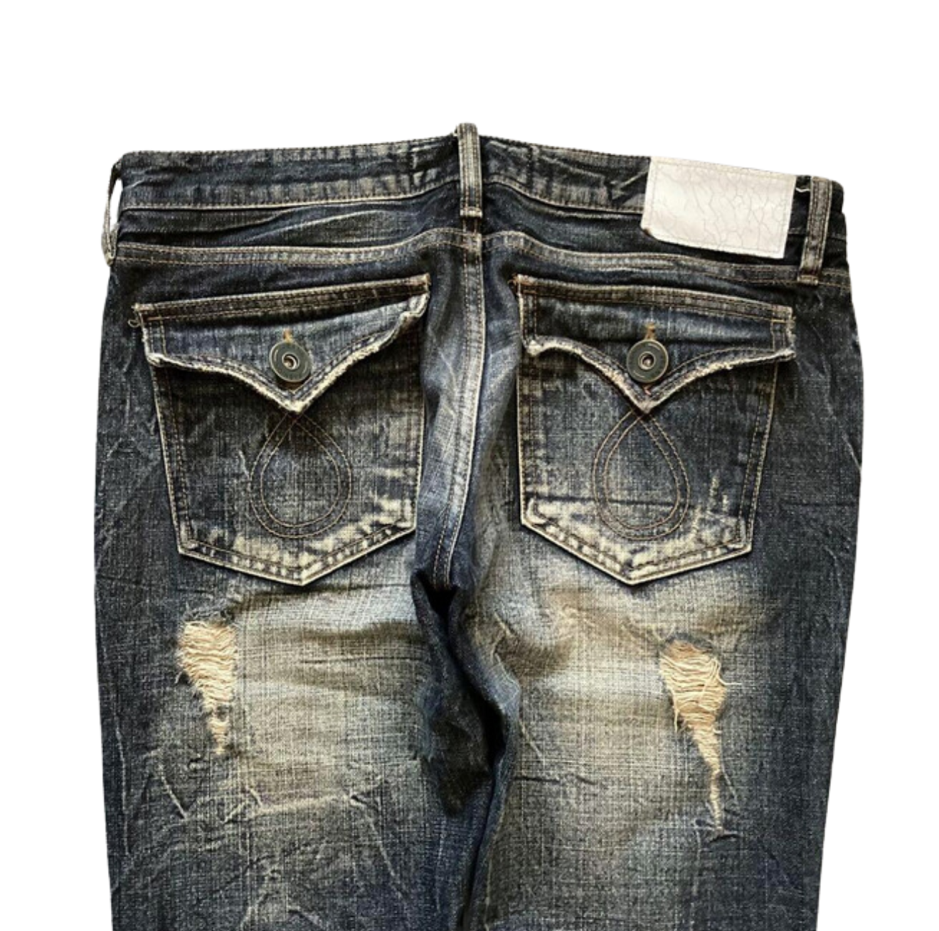 Distressed Flared Denim