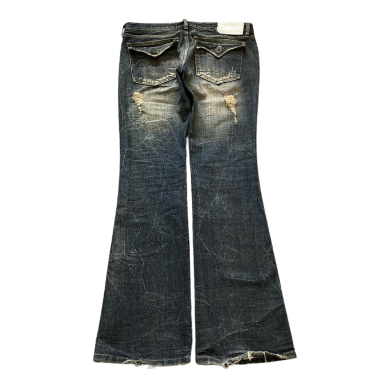 Distressed Flared Denim