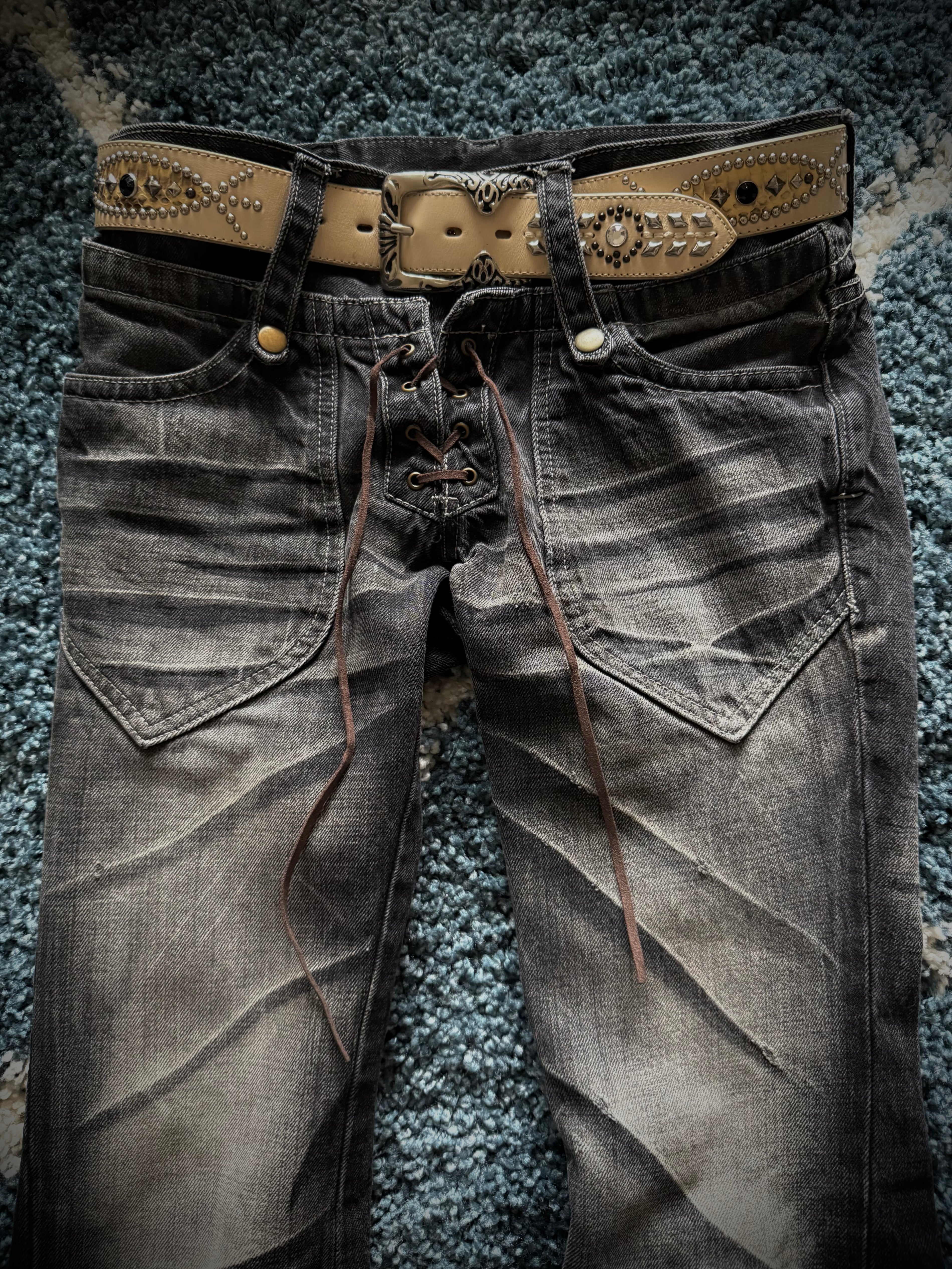 Tornado Mart Clawmark Laced Flared Pants