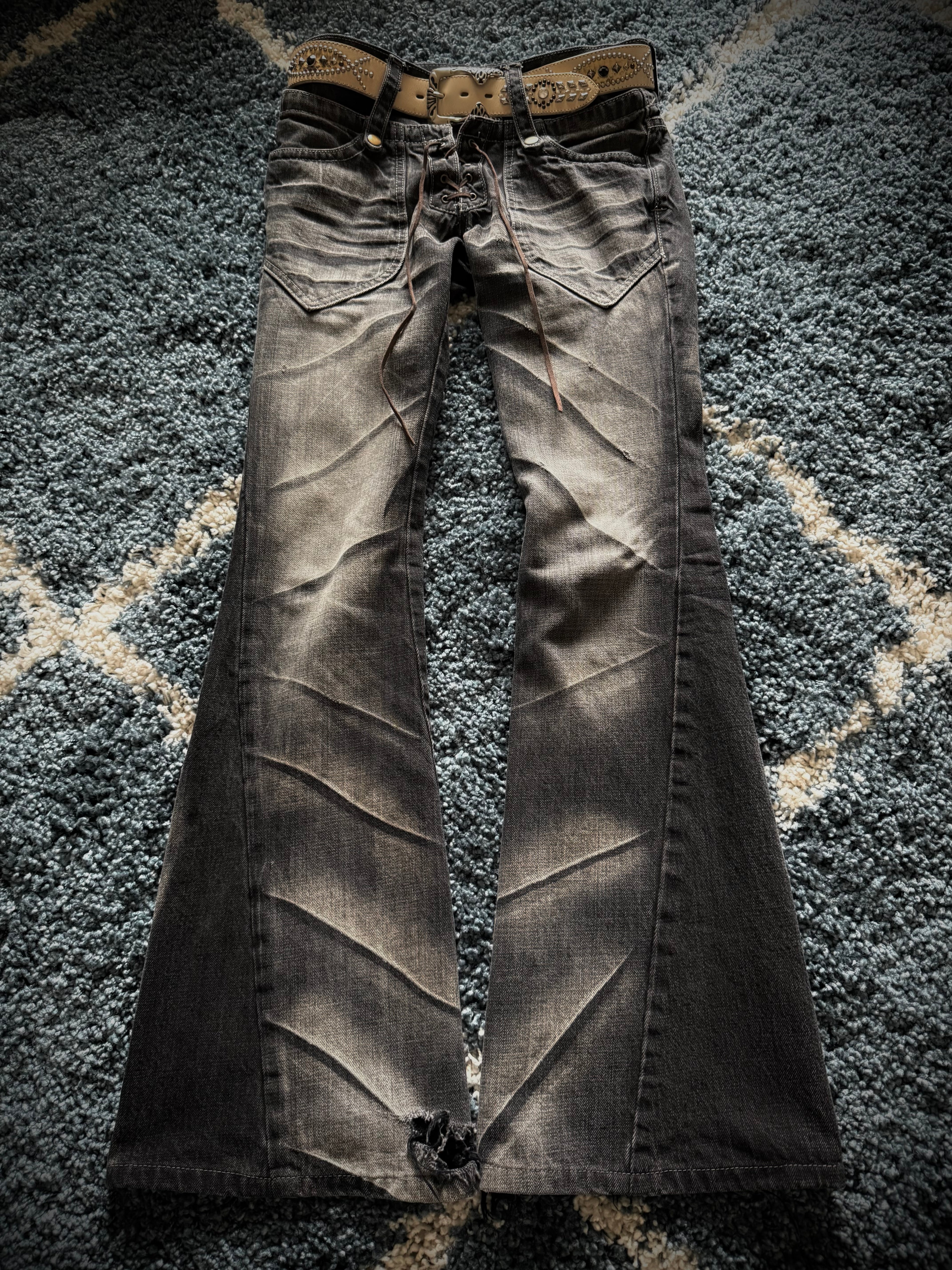 Tornado Mart Clawmark Laced Flared Pants