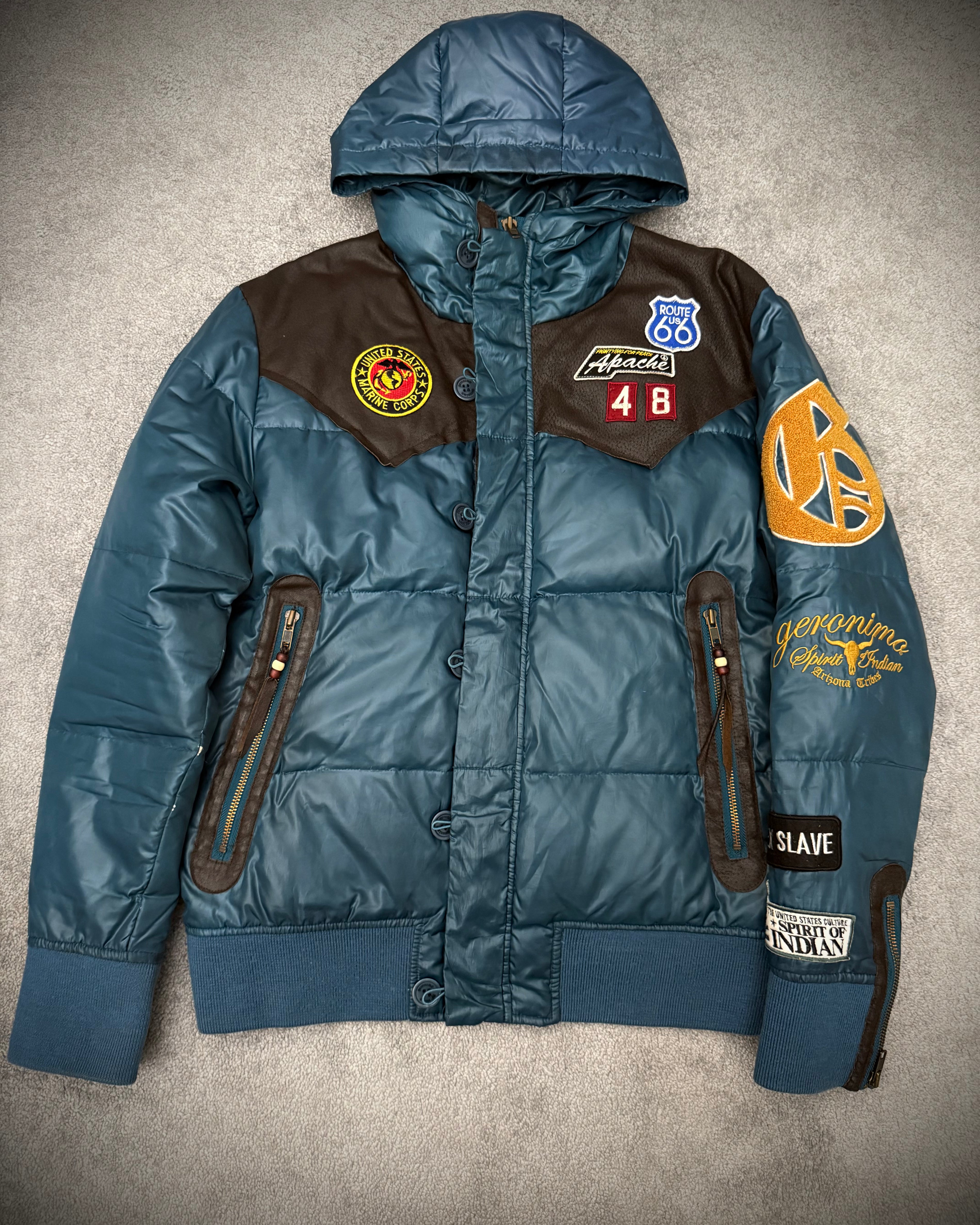 Geronimo Patched Puffer Jacket
