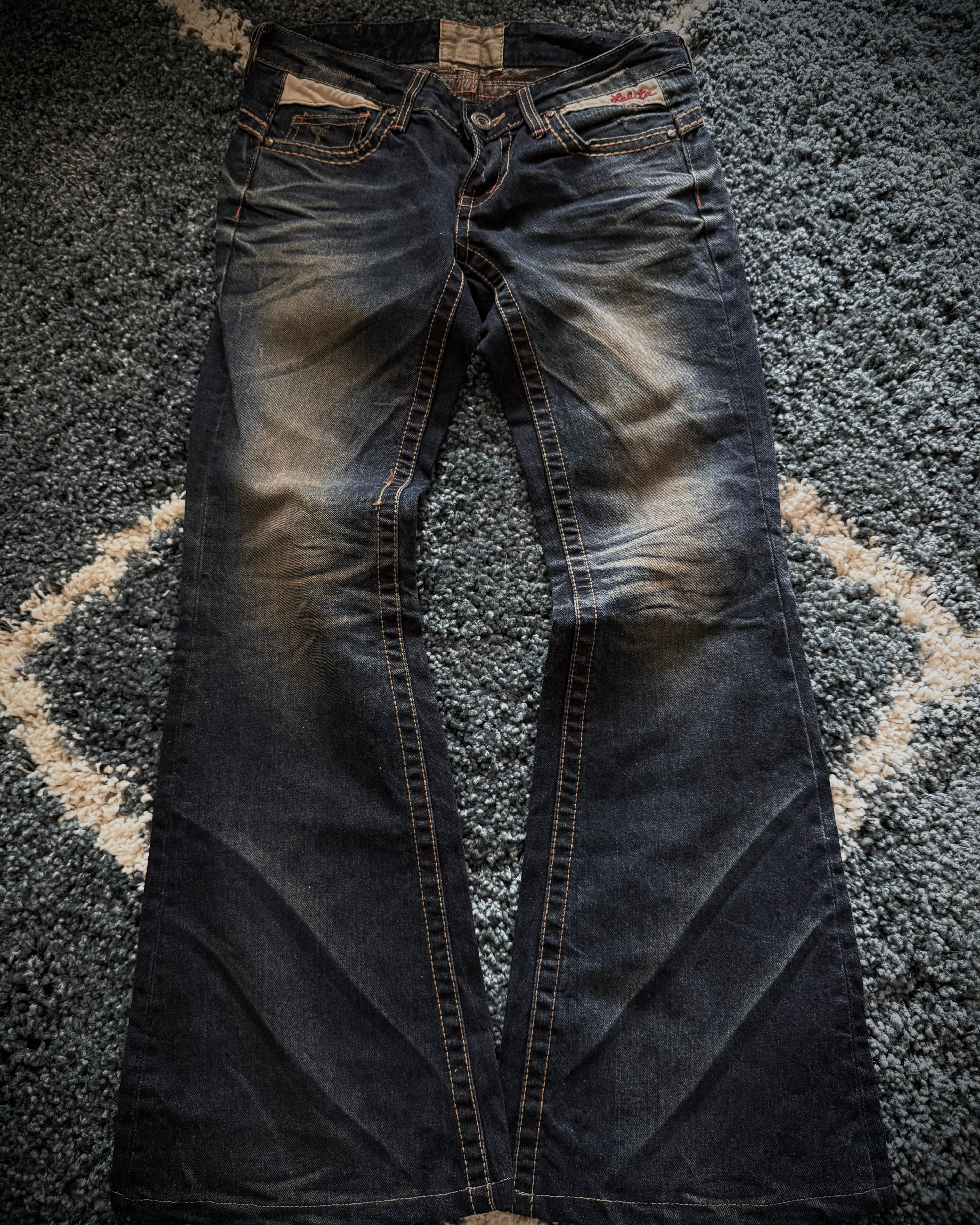 Lolita whisker washed bell bottoms