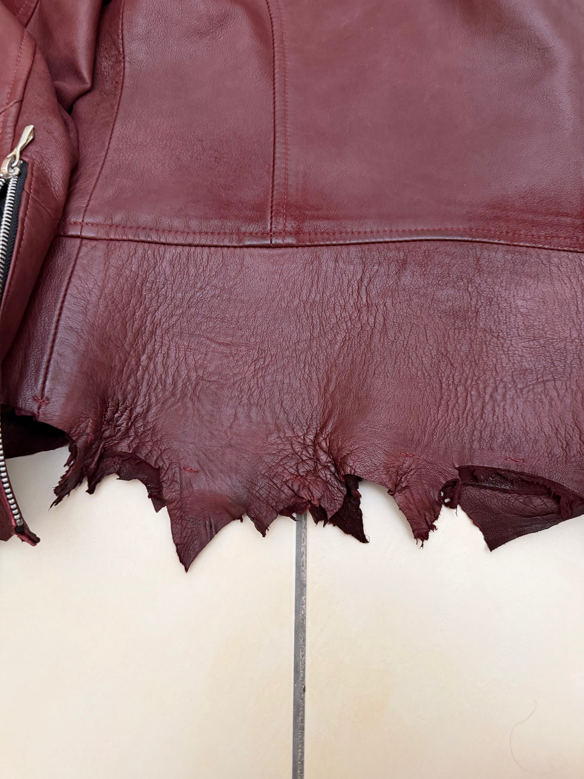 14th Addiction Tibetan Fur Sheepskin Crosszip Jacket