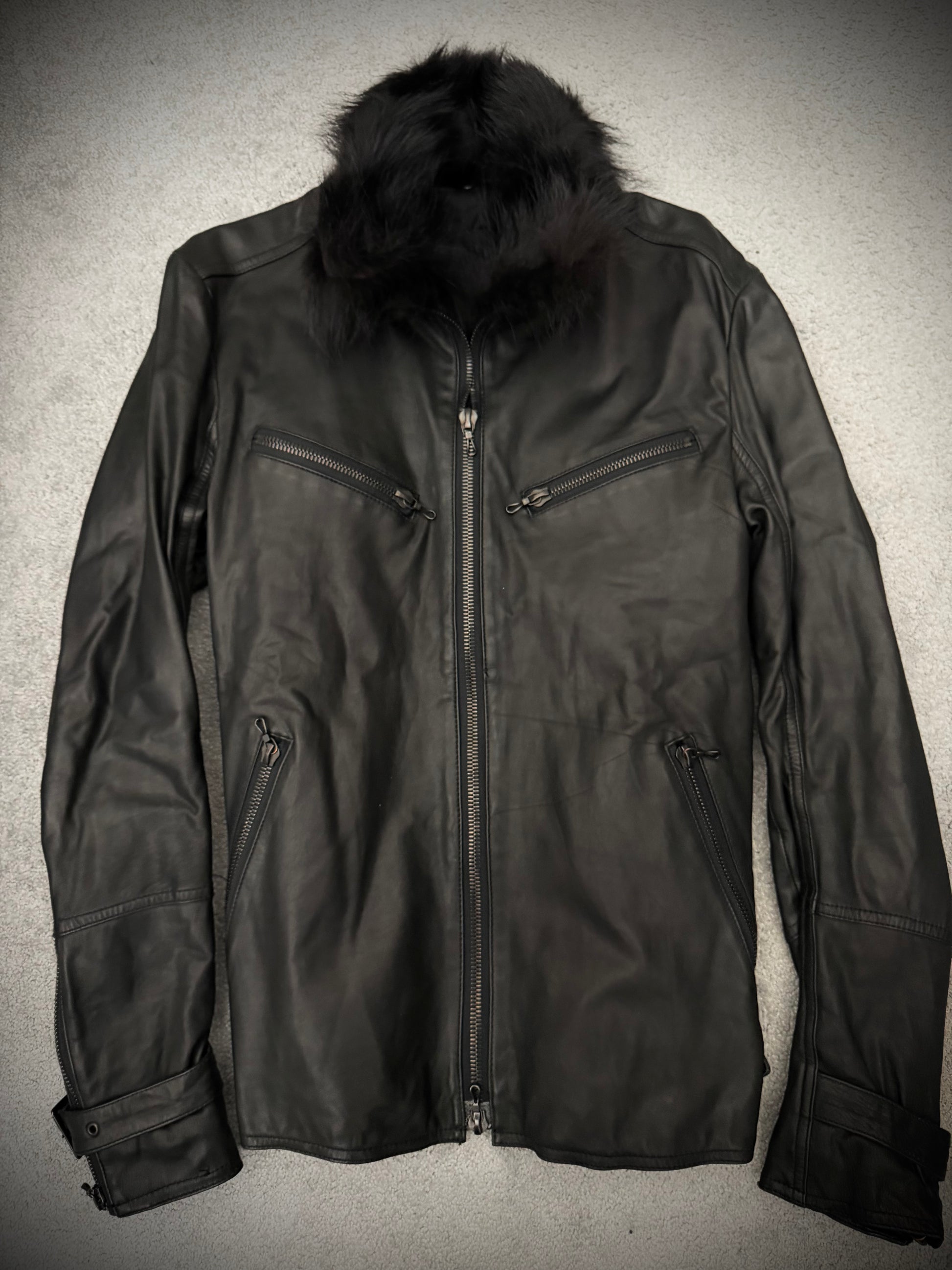 Shellac Belted Fur Jacket