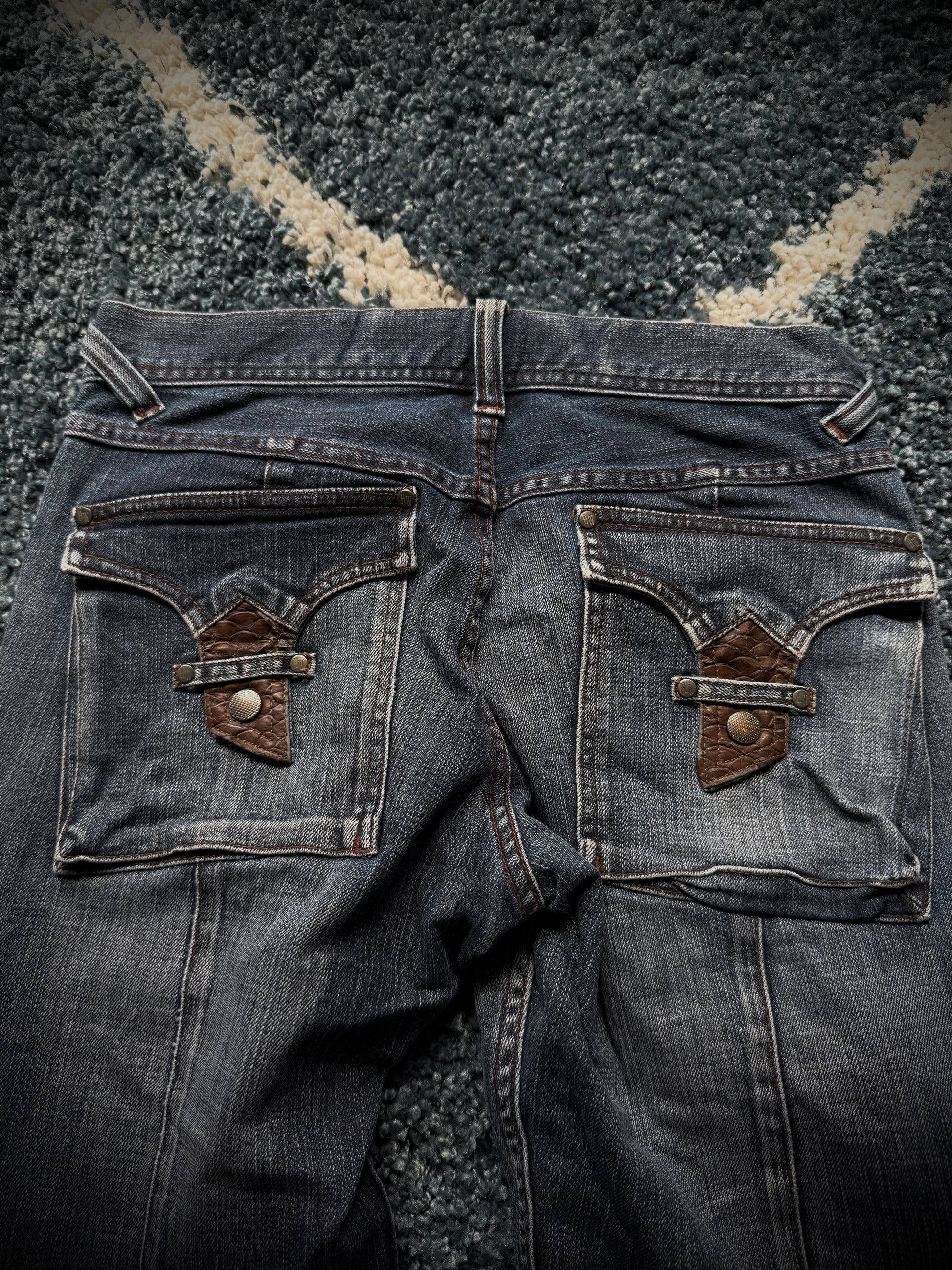 Nicole Club Snakeskin flared Jeans