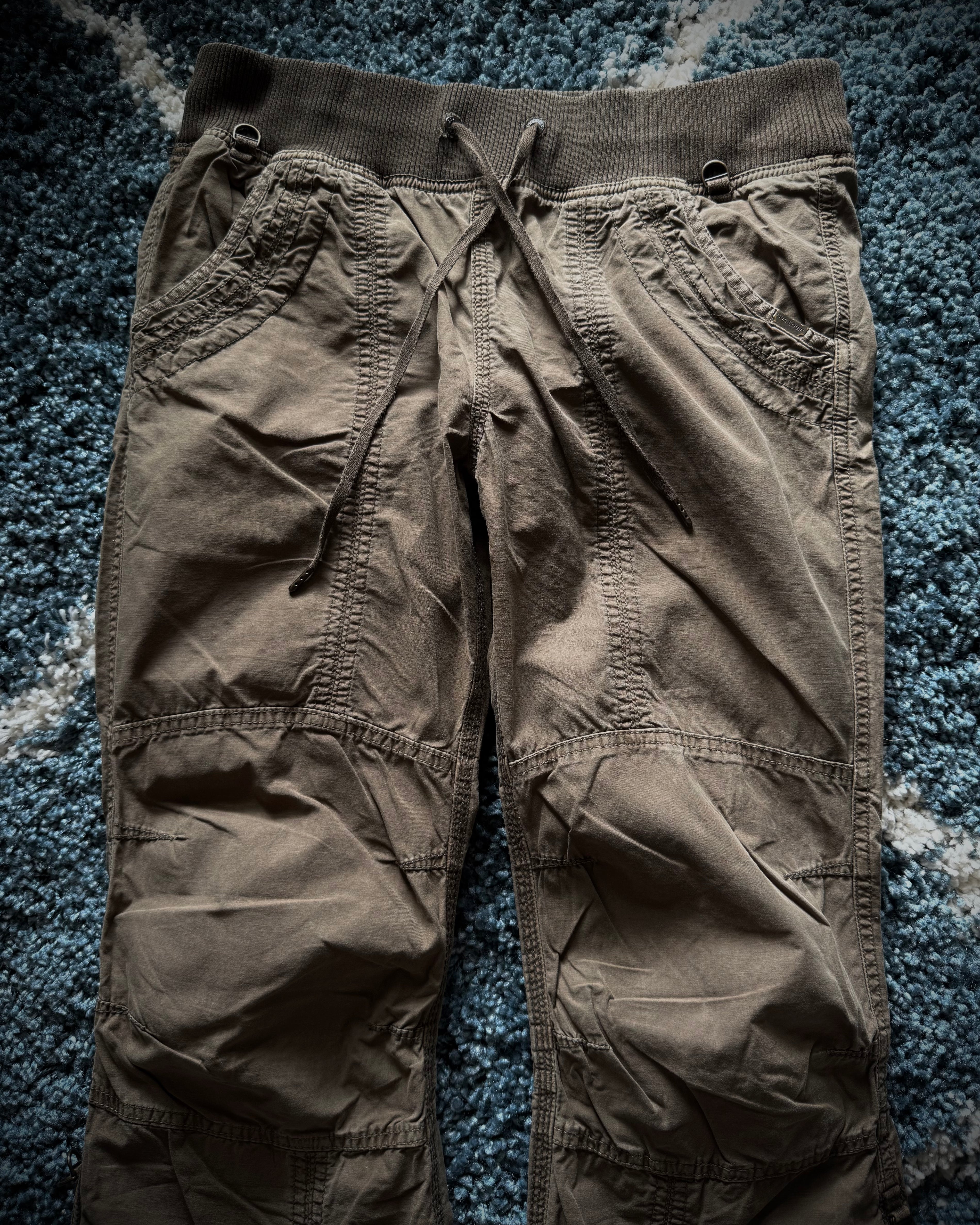 G.O.A Khaki Military Flared Cargo Pants