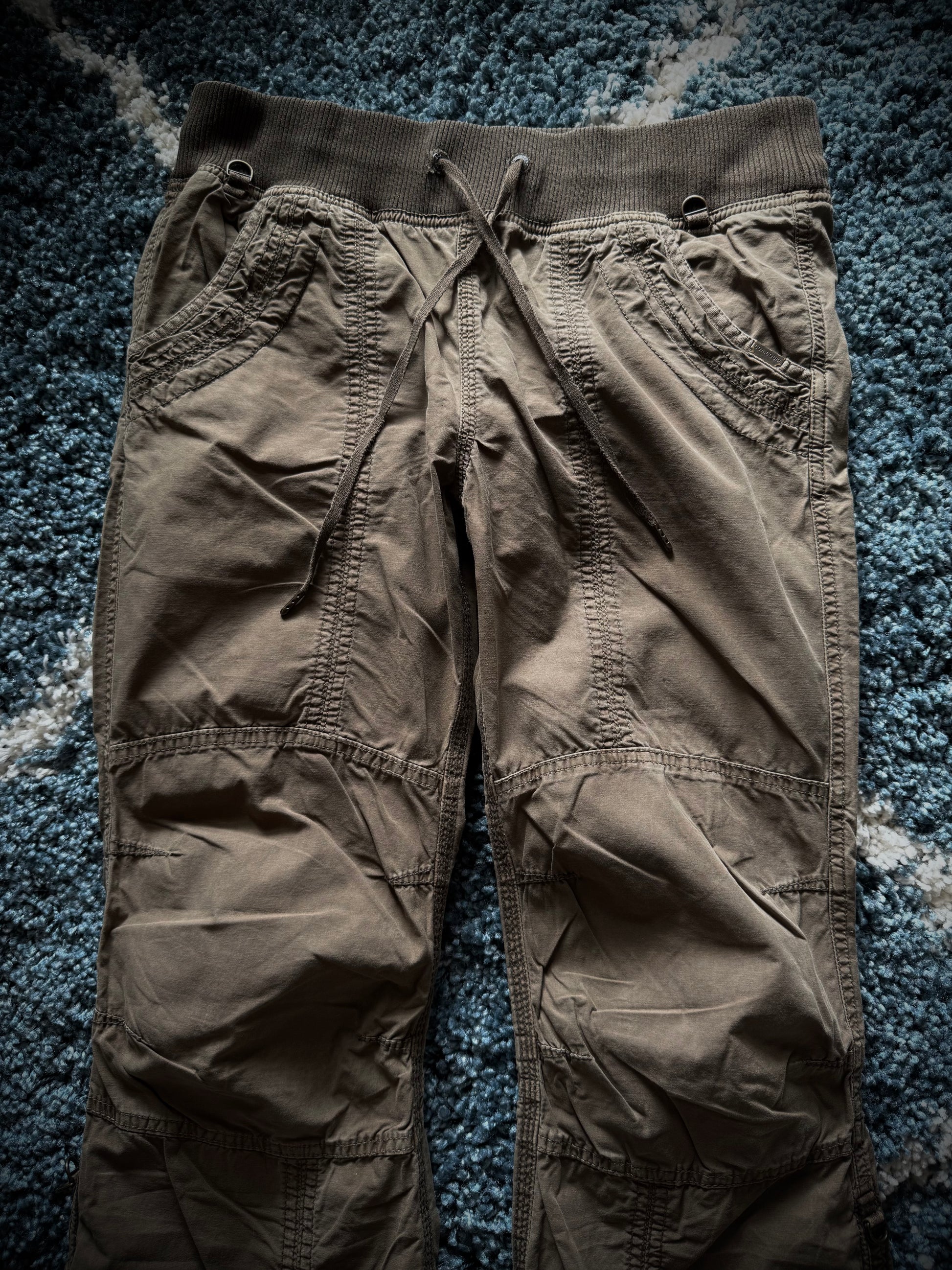 G.O.A Khaki Military Flared Cargo Pants