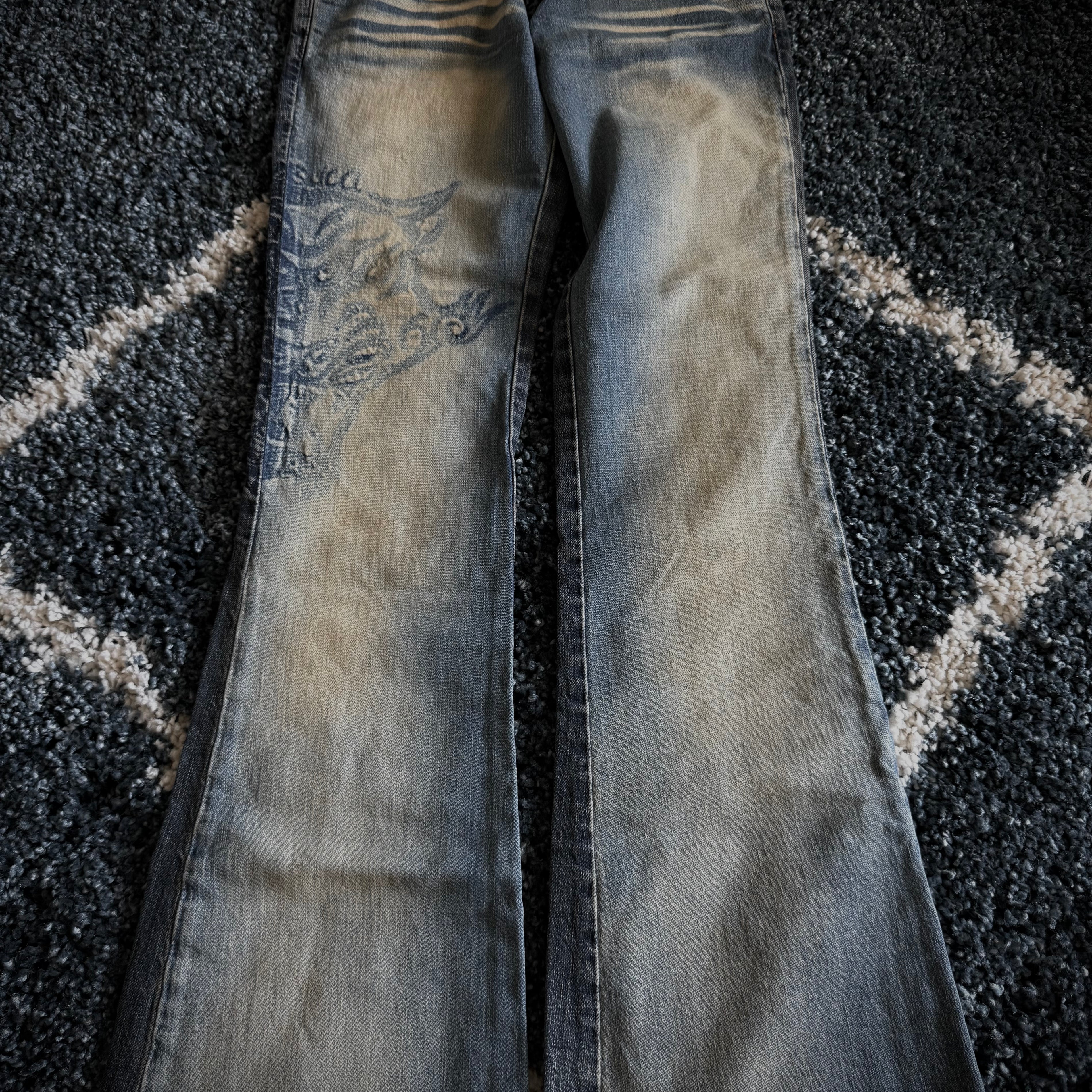 Casucci Tribal Flared Denim