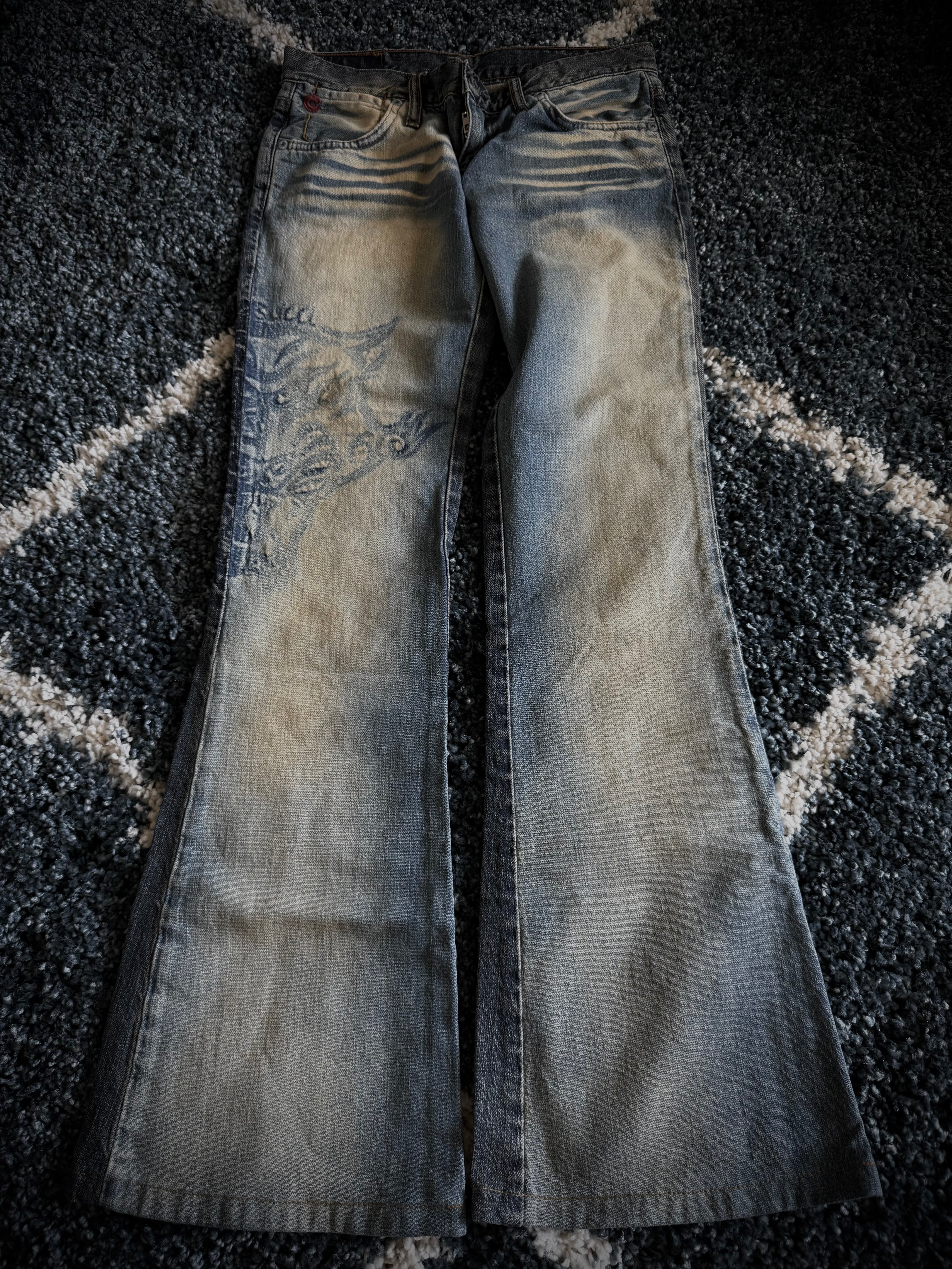 Casucci Tribal Flared Denim