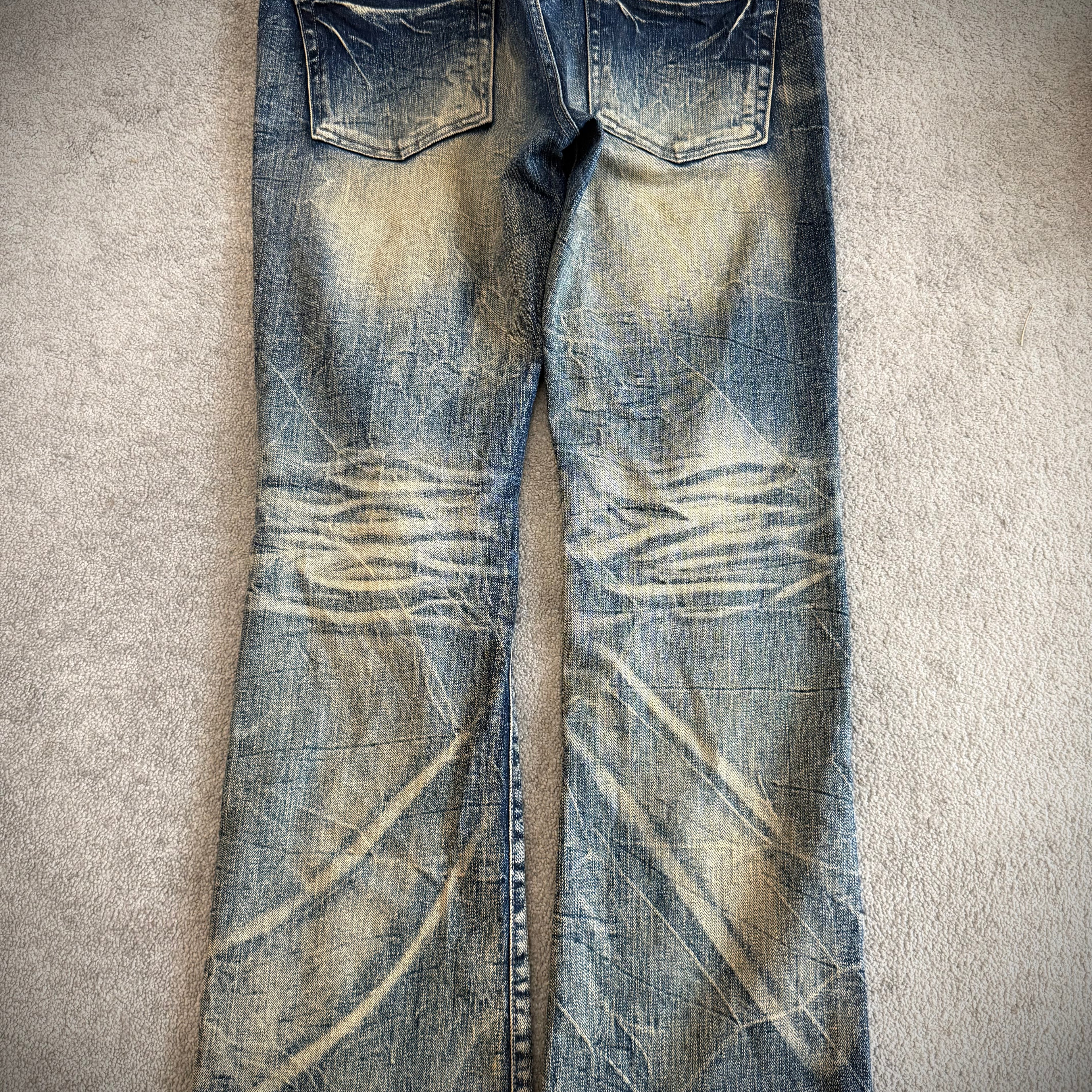 La Gate mud washed Clawmark flared jeans