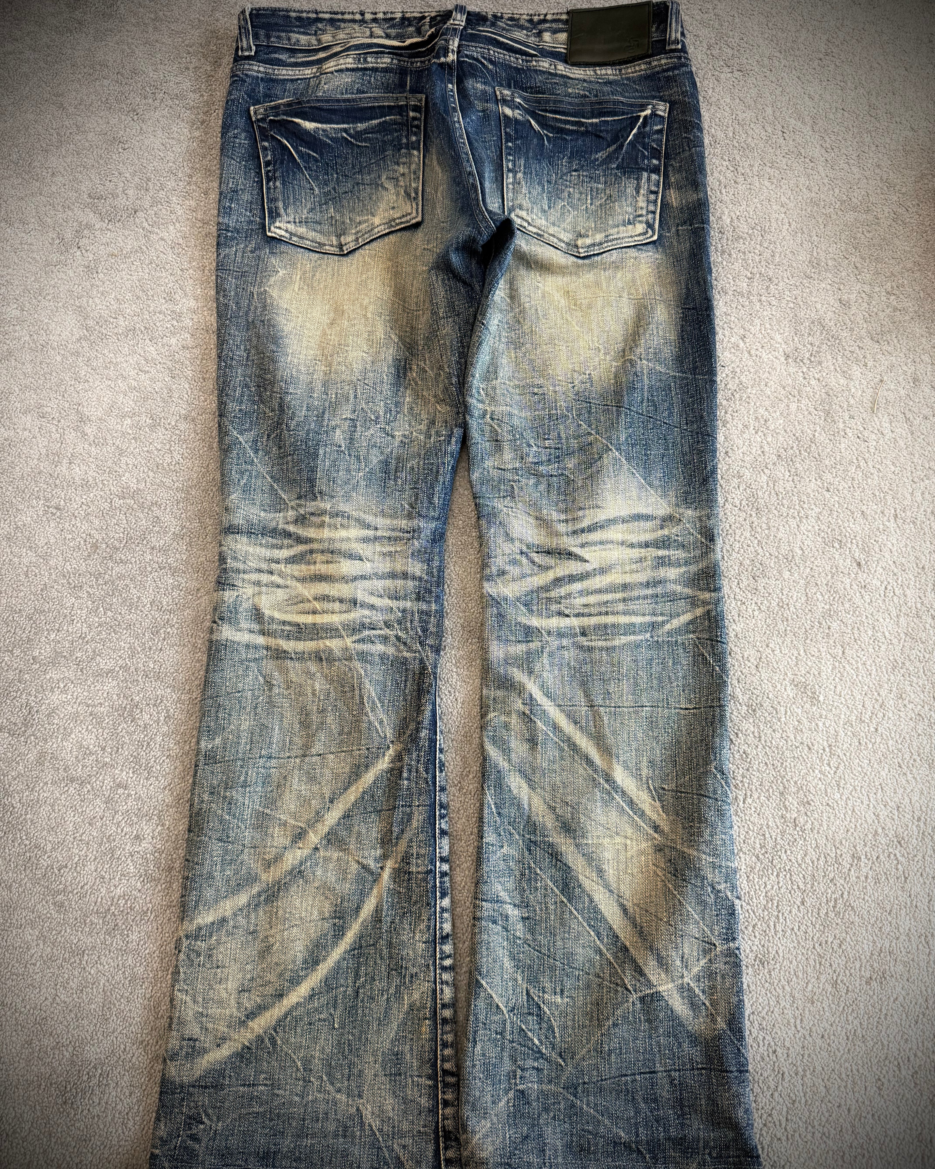 La Gate mud washed Clawmark flared jeans