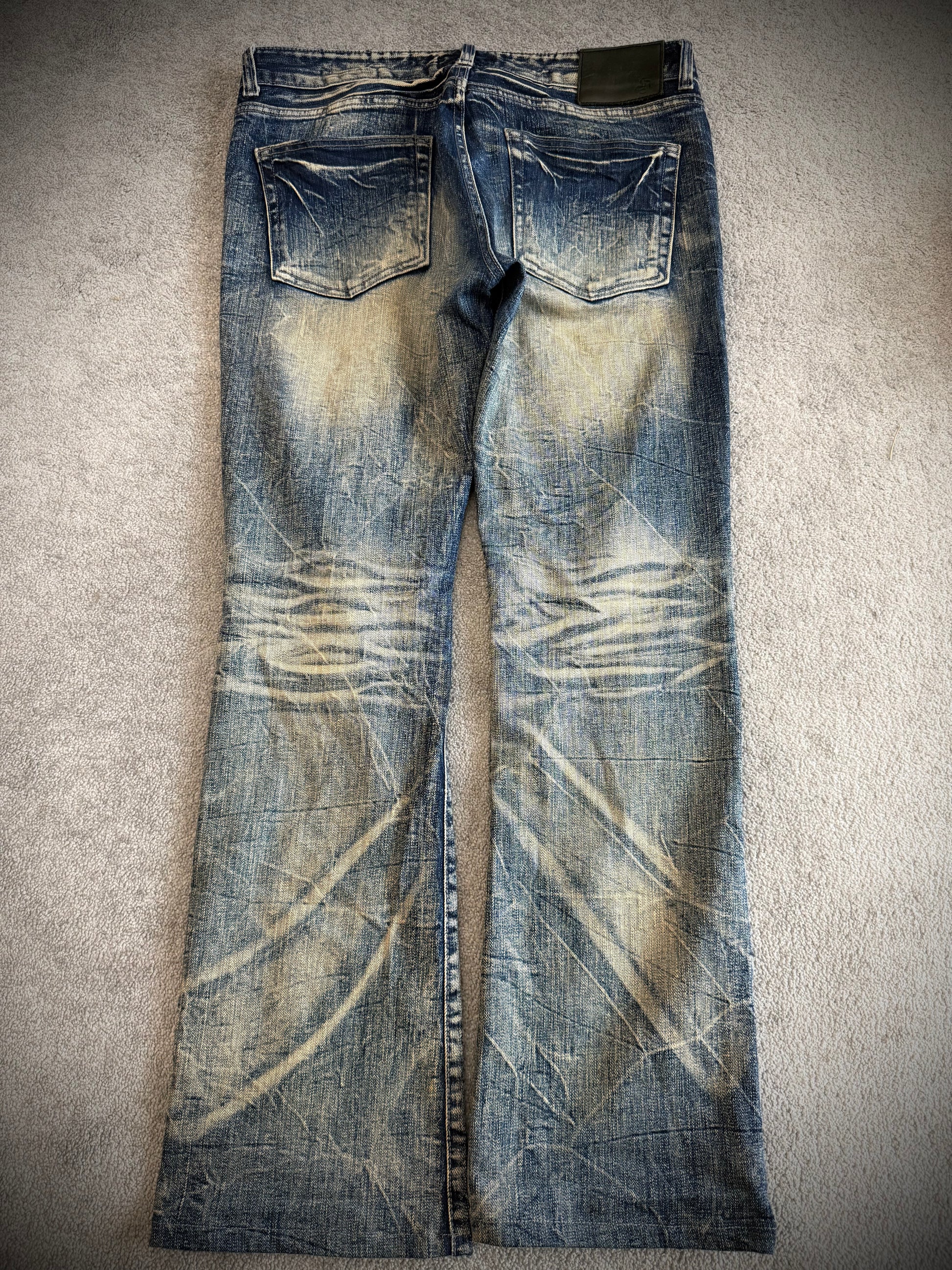 La Gate mud washed Clawmark flared jeans