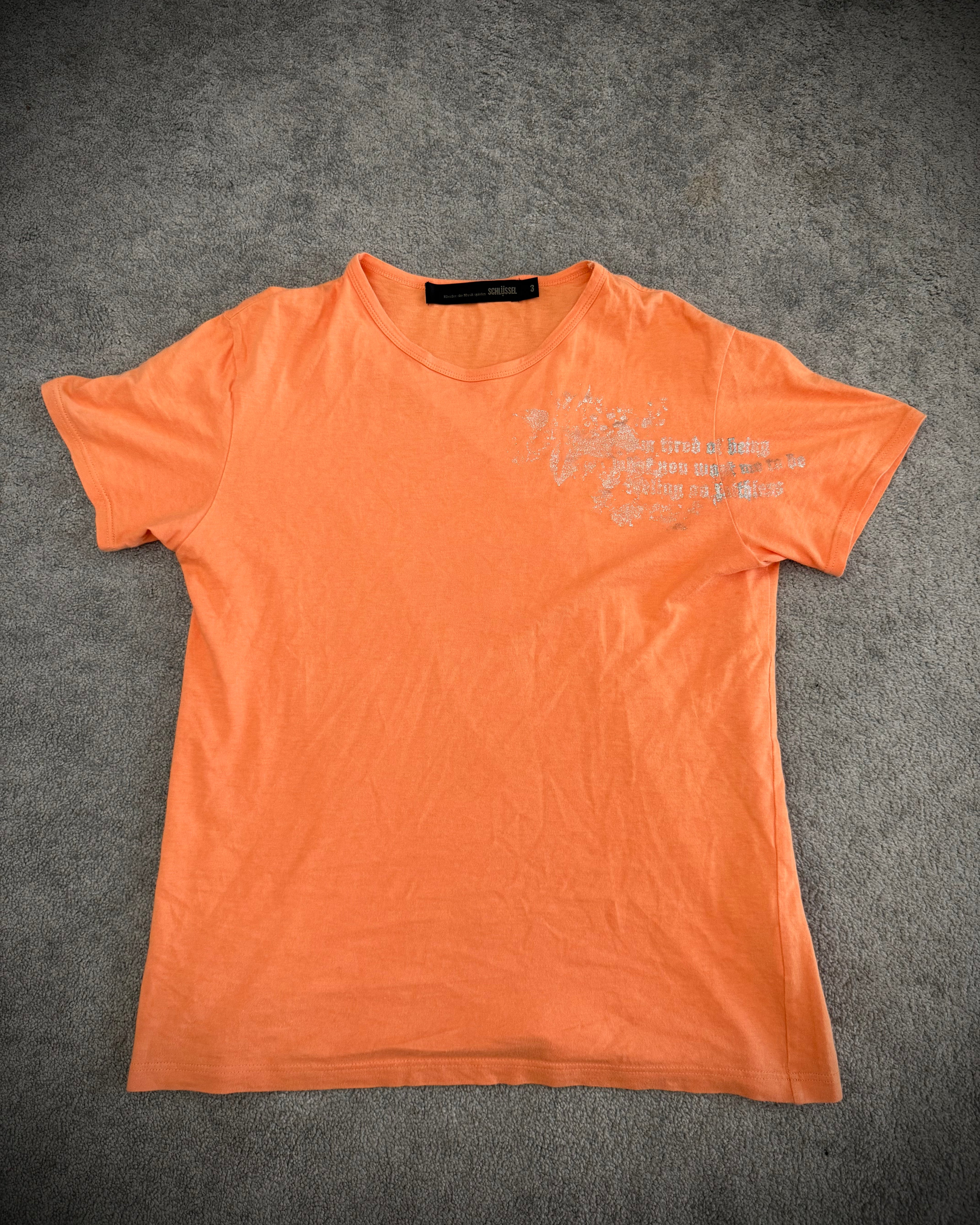 Schlussel glitter faded poem shirt