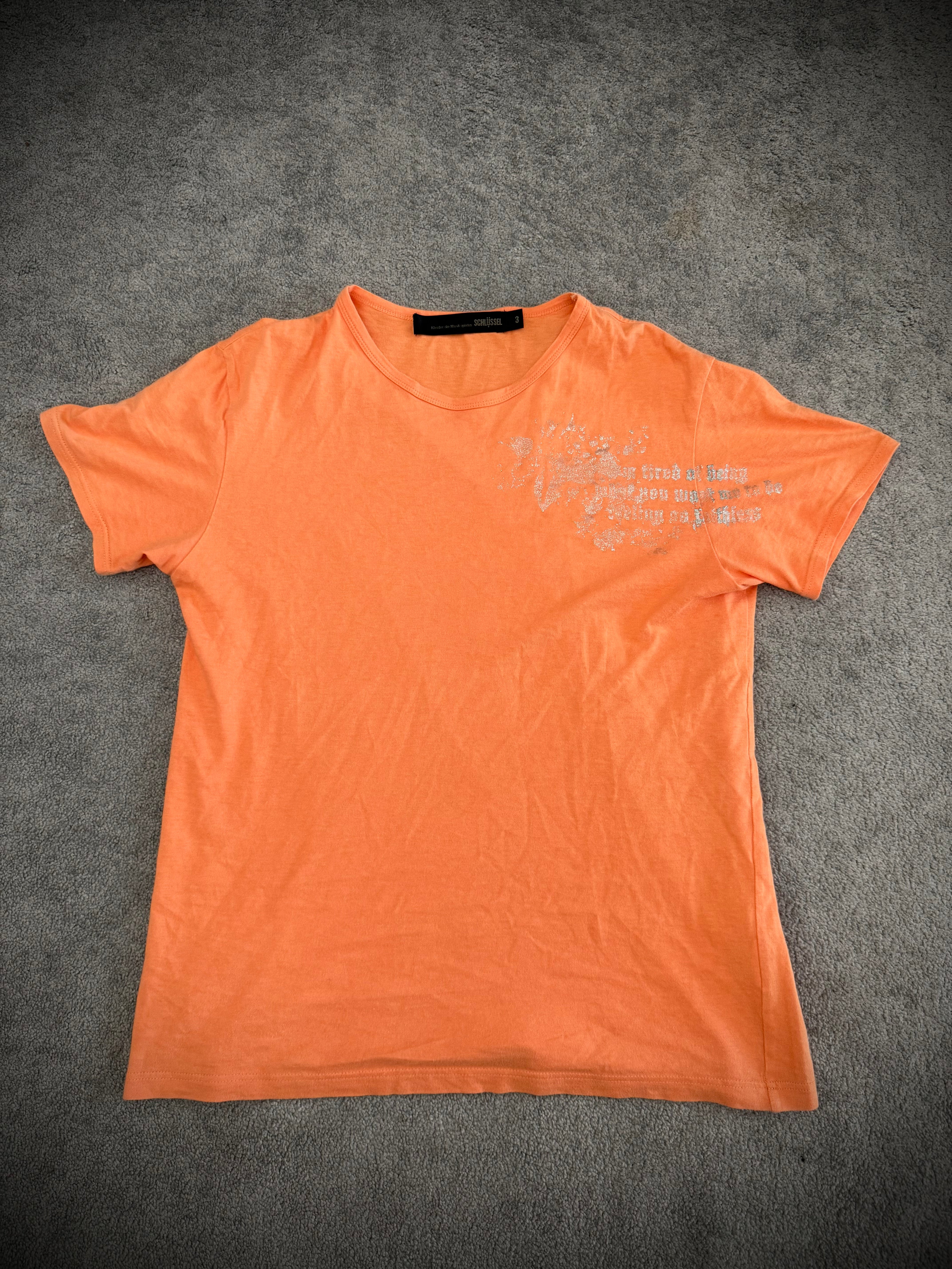 Schlussel glitter faded poem shirt