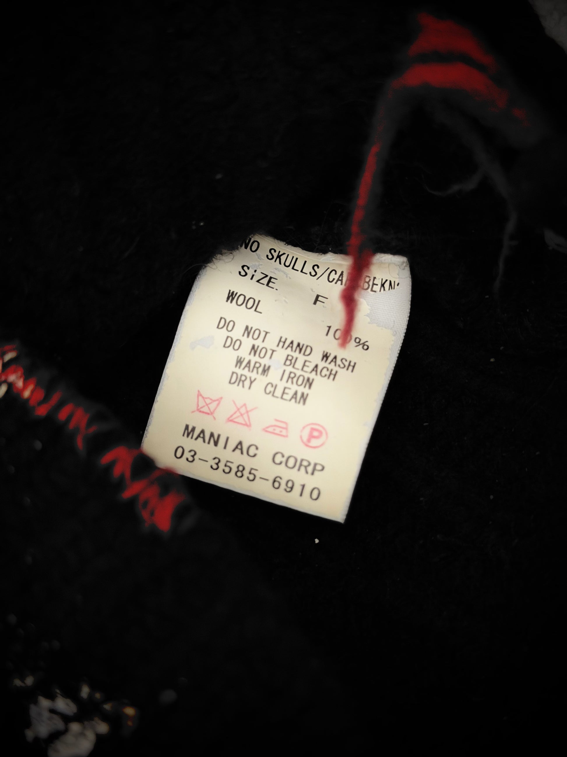 L.G.B. skull Leather Patched Beanie