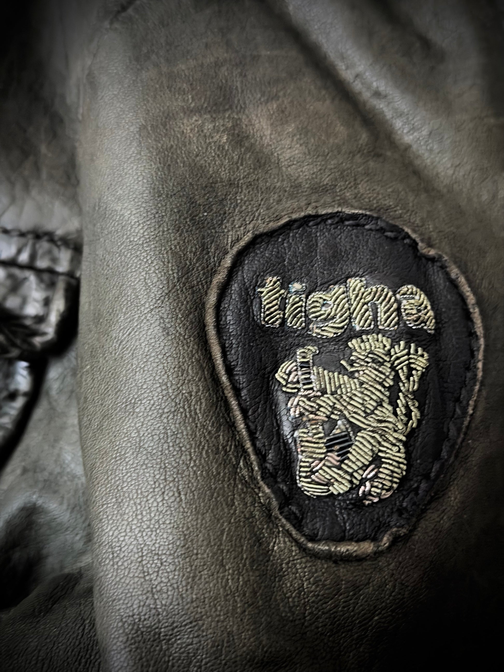 Tigha Military Leather Jacket