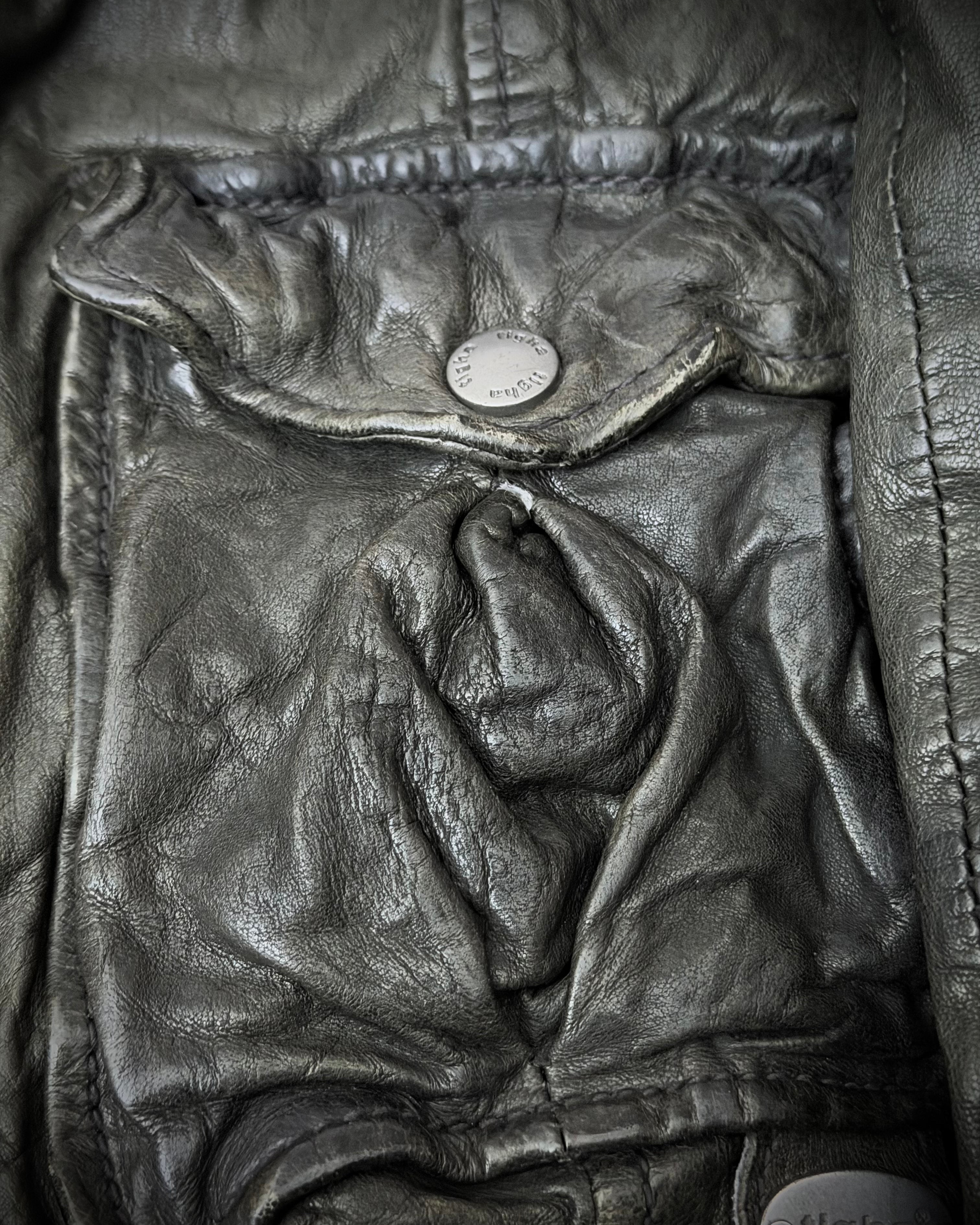 Tigha Military Leather Jacket